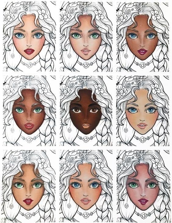 6 Colors Skin Tone Alcohol Markers Set, Skin, Wood, Earth Colors Dual Tips Art Markers Drawing Sketched Double Tipped for Adults Beginner Kids (Skin Tone)