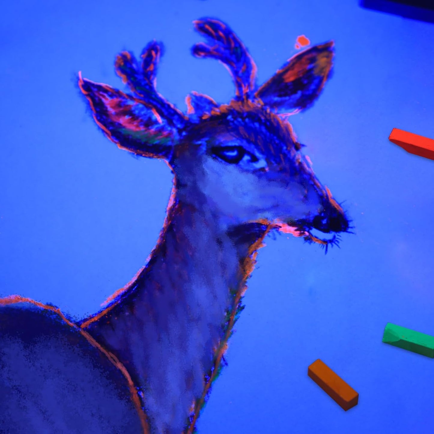 Artecho 12pcs Neon Soft Pastels, Square Chalk for Drawing, Blending, Layering, Shading, Pastels Art Supplies