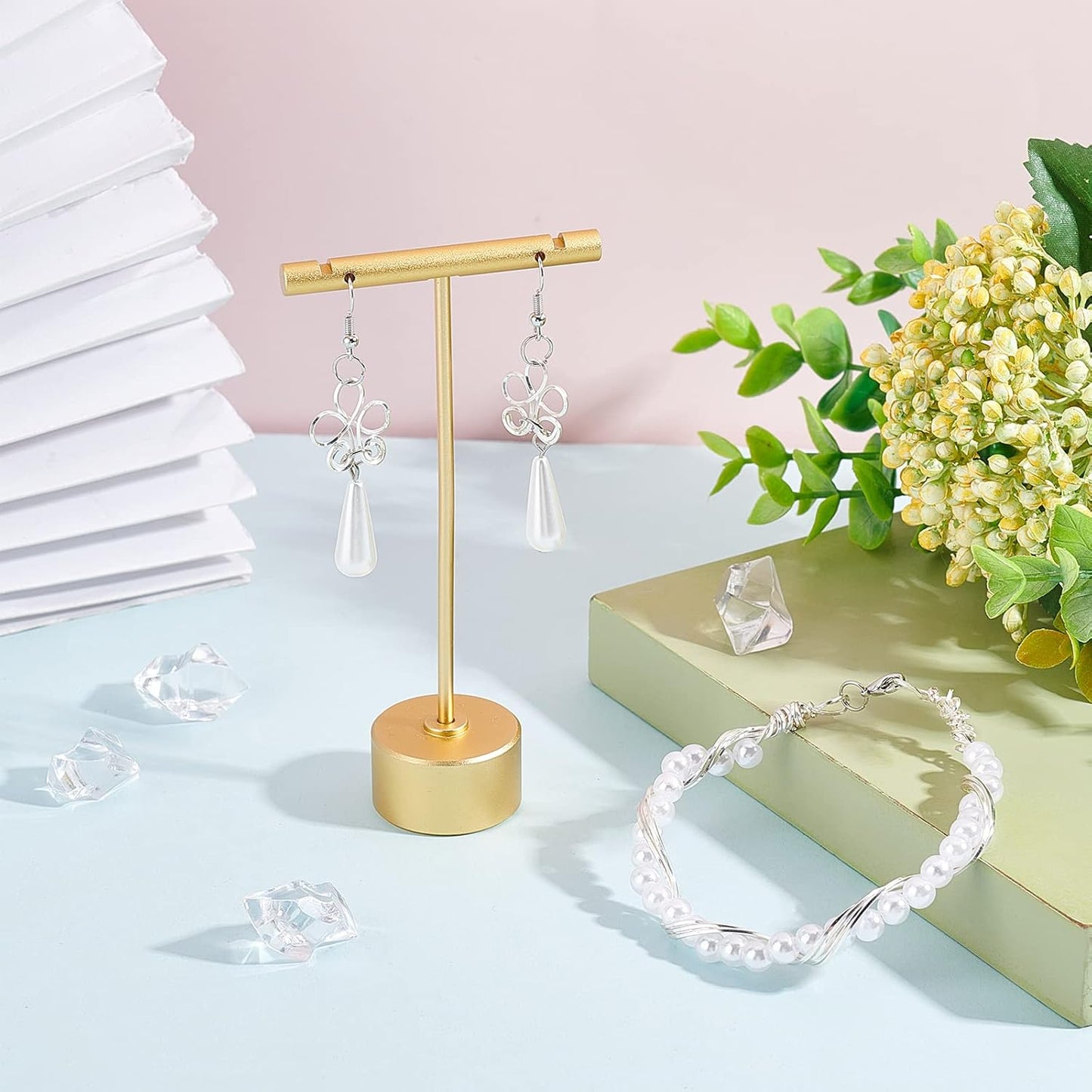 BENECREAT 33 Feet 21Gague Square Copper Wire, Silver Craft Copper Wire Tarnish Resistant Jewelry Wire for Jewelry, Hobby Craft Making, Floral, Decorations