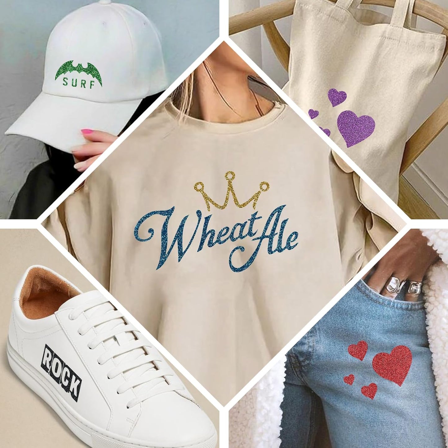 Blue Glitter HTV Heat Transfer Vinyl, 12" x 5ft lron on Vinyl, for T-Shirt Ironing, Vinyl HTV Easy to Cut and Weed, The Best Choice for DIY Creativity. (Blue, 12" x5ft)