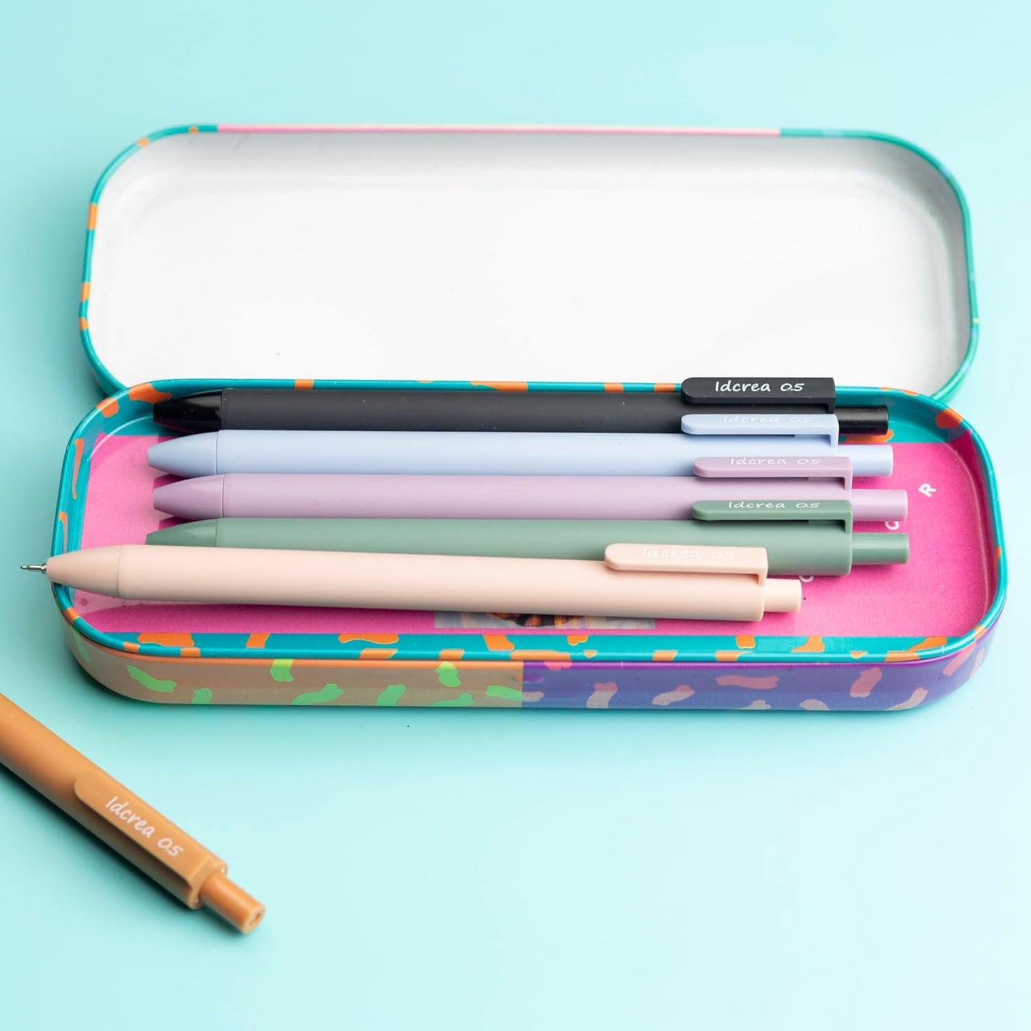 ldcrea Gel Pens 0.5 Fine Tip, Black Ink, Silky Grip, 6 Pack