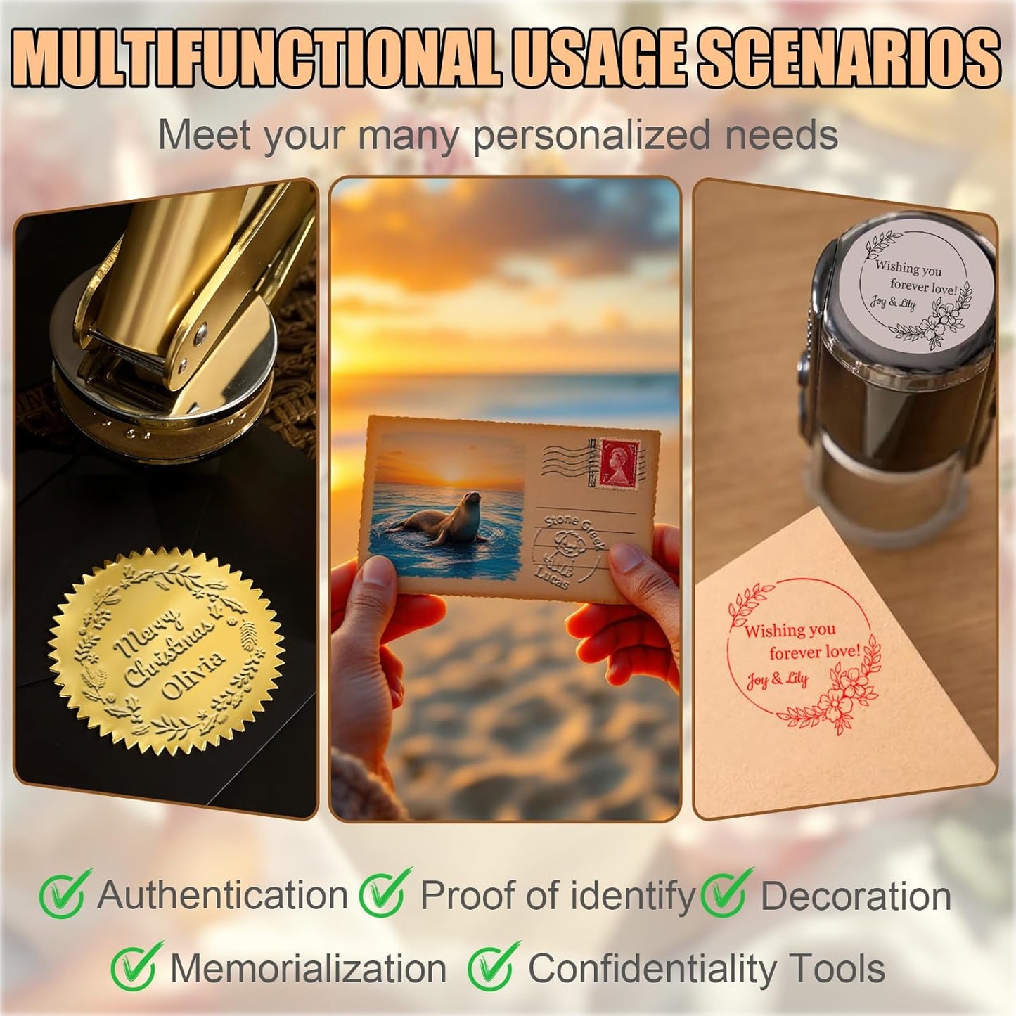 Personalized Book Embosser, Custom Embossing Machine with Metal Carving Molds for Book Lovers, Libraries, Wedding and Gifts