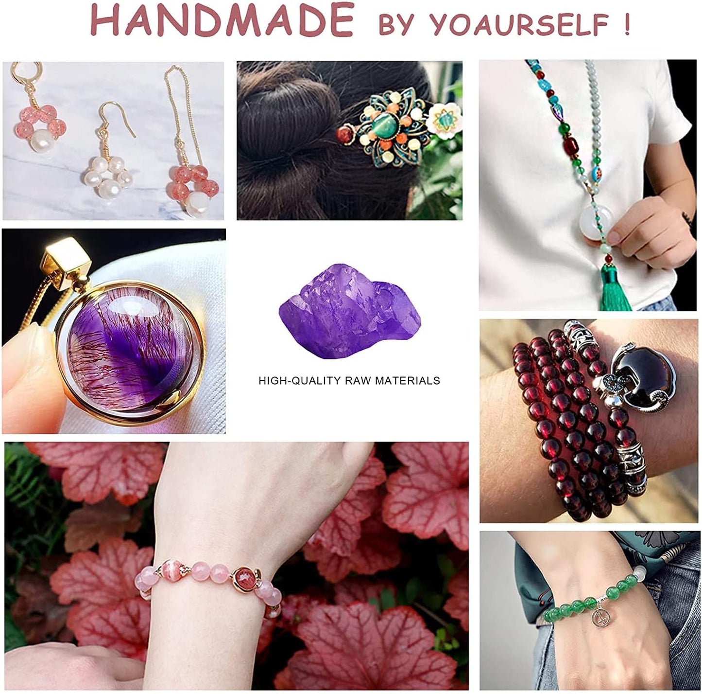 60PCS 6MM Red Network Stone Beads Energy Healing Beads for DIY Jewelry Bracelet Necklace Making for Jewelry Making 15Inch