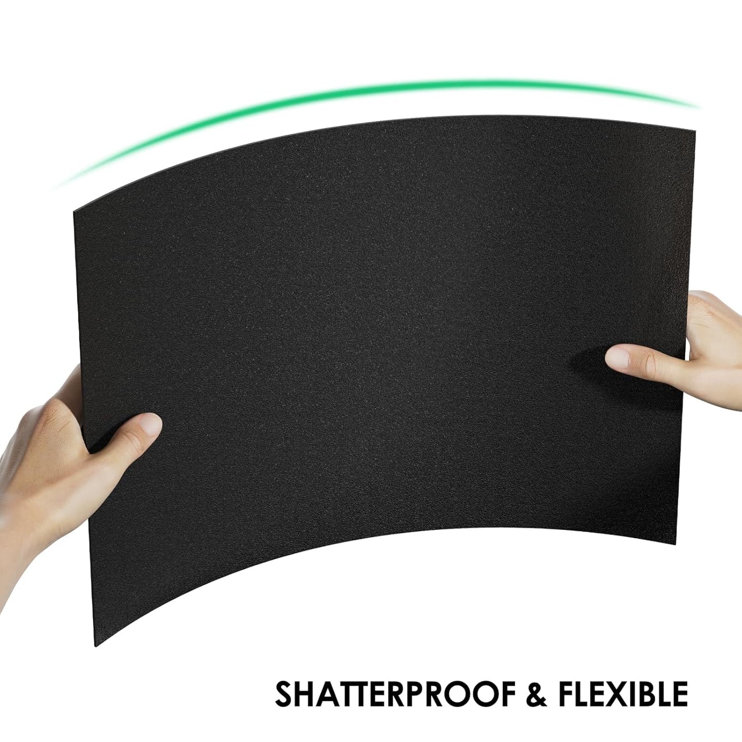ABS Plastic Sheet 1/16" x 16" x 12", 2 Pack Black Rigid Thermoplastic Board for Crafts, DIY Projects, Dual-Surface (Textured & Smooth)