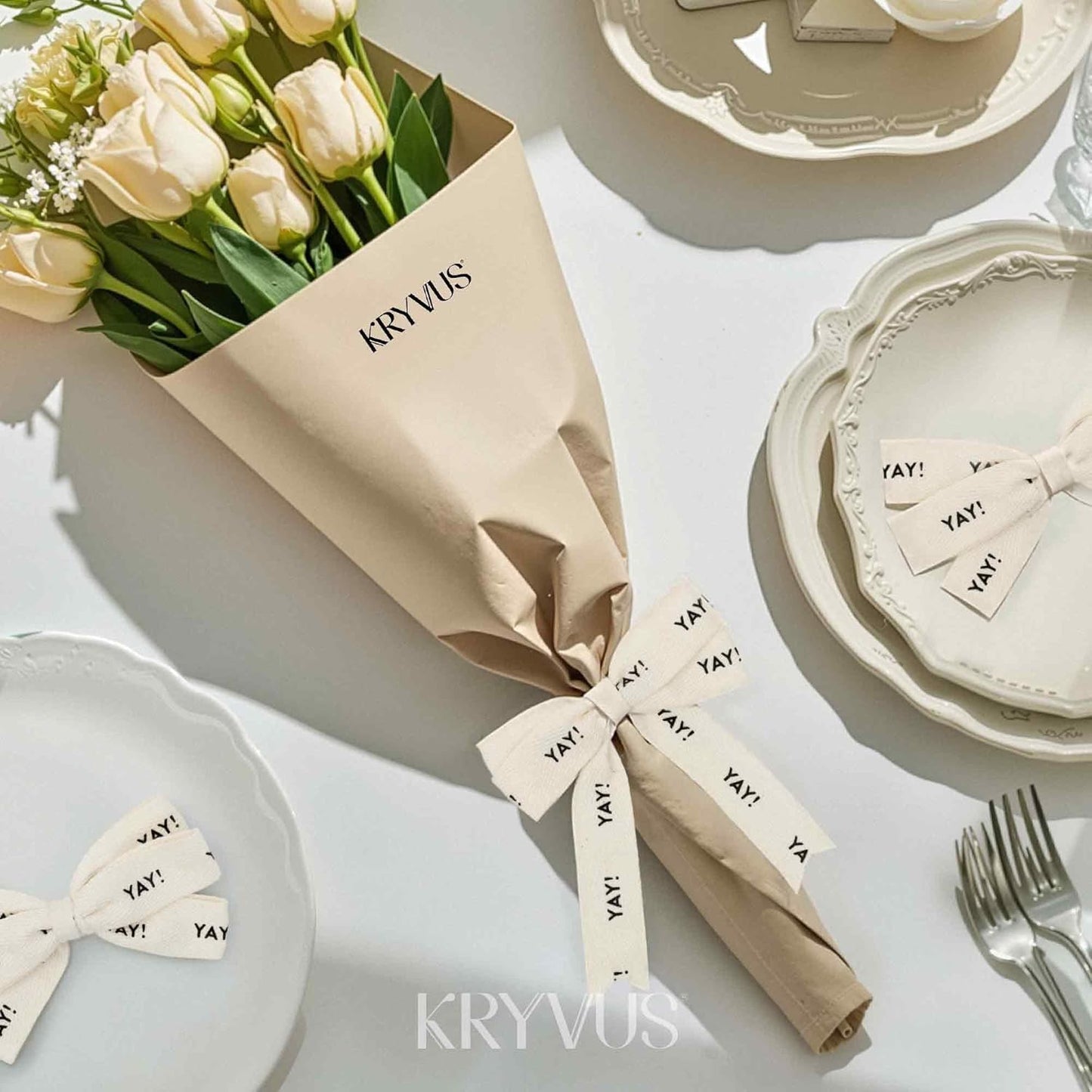 Yay! Ribbon - 5/8 Inch x 12 Yards Natural Twill Tape Ribbon, Cotton Herringbone Ribbons for Gift Wrapping, Birthdays, Weddings, Christmas, Anniversaries, Valentine's Day, Mother's Day