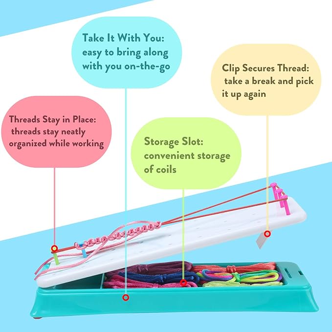 BEMITON Friendship Bracelet Making Kit, Arts and Crafts for Kids Ages 8-12, Best Birthday Gifts for Teen Girls, Travel Activity Set for Ages 6 7 8 9 10 11 12 Year Old Girls