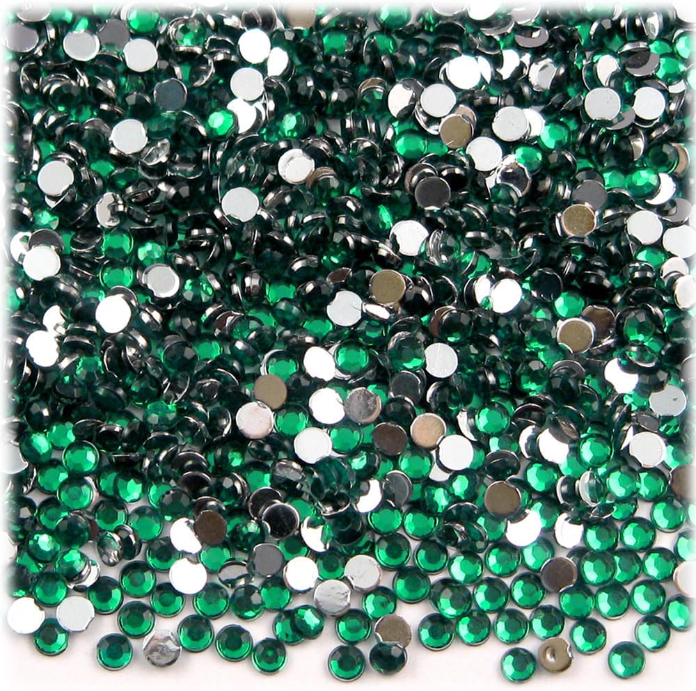 The Crafts Outlet 1,440pc Rhinestones Round 3mm (10ss) Light Green
