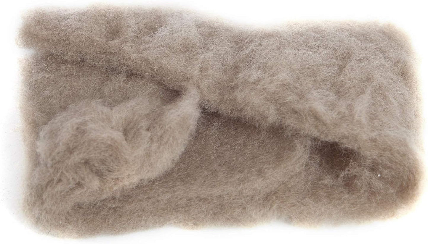 Desert Breeze Distributing Maori Wool Carded Batting, 100% Natural New Zealand Wool Made by DHG in Italy for Needle Felting, 3.5 OZ, 27 Micron, Color Earth Brown