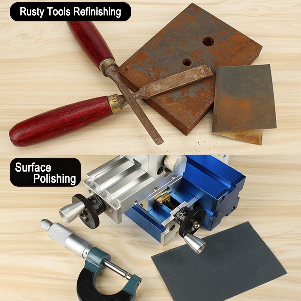 9x11 inch 5 Sheets Sandpaper, Wet or Dry 15000 High Grit Extra Fine Sand Paper, Silicon Carbide Waterproof Abrasive Pads for Automotive Sanding, Wood Turing Finishing, Metal Furniture Polishing