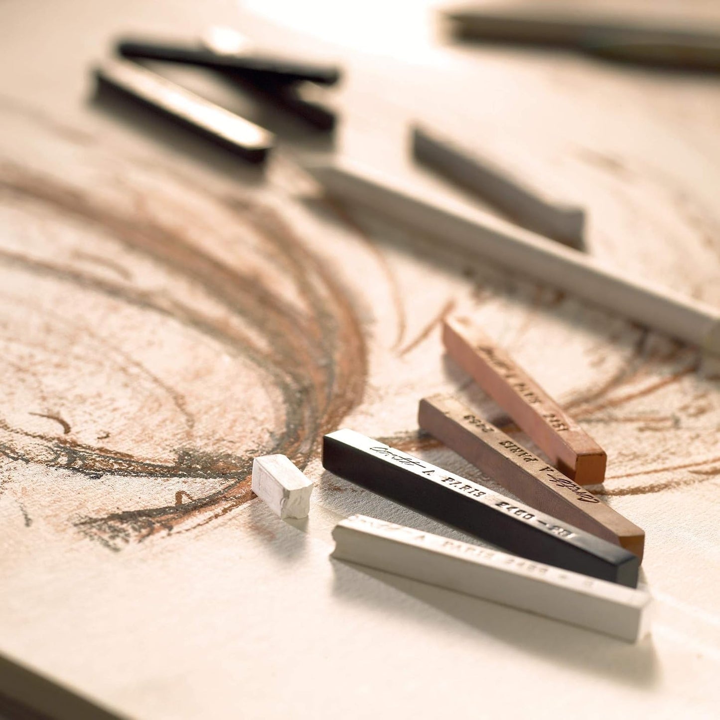 Conté à Paris 12 Count Sketching Crayons Set, Bistre