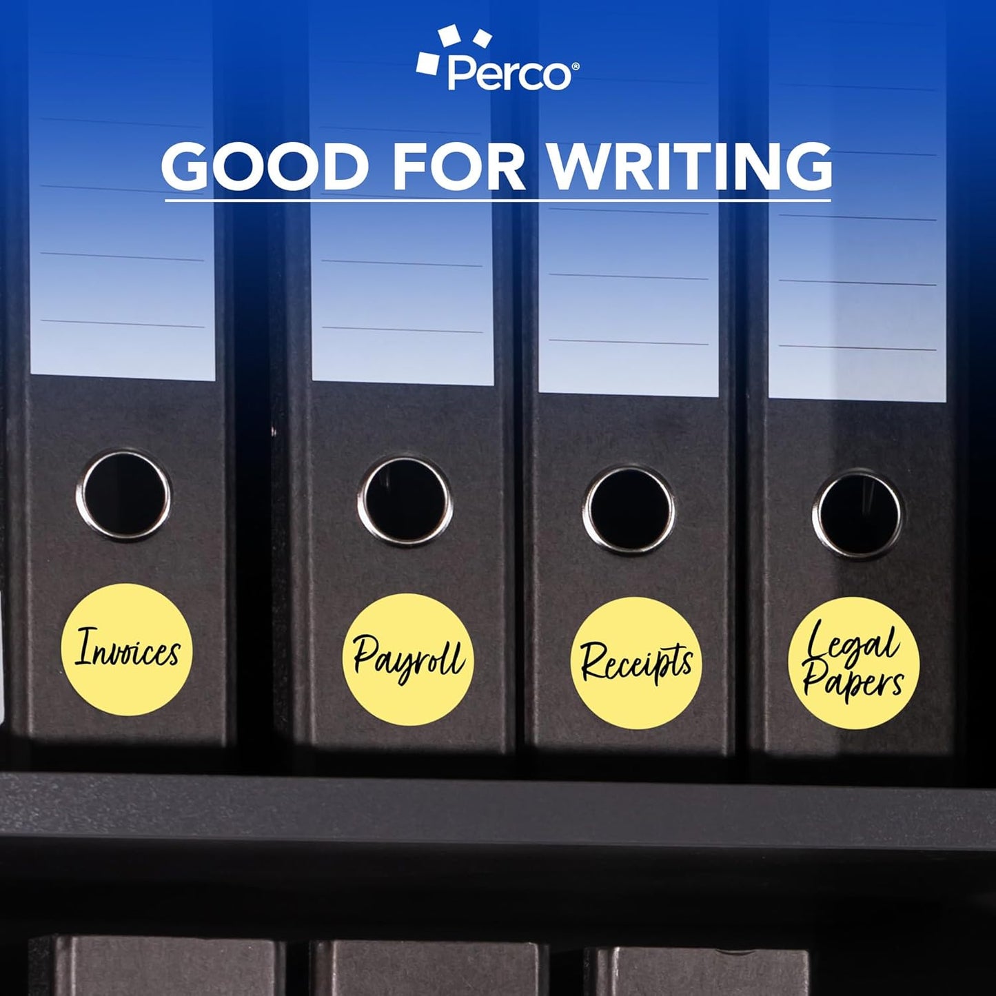 Perco Metallic Gold 3" Round Circle Dot Sticker Labels for Wedding Invitations - Multi-Roll Pack (3 Rolls, 500 Labels Each) - Permanent Adhesive, Vibrant Colors - Perforated for Easy Use, Made in USA