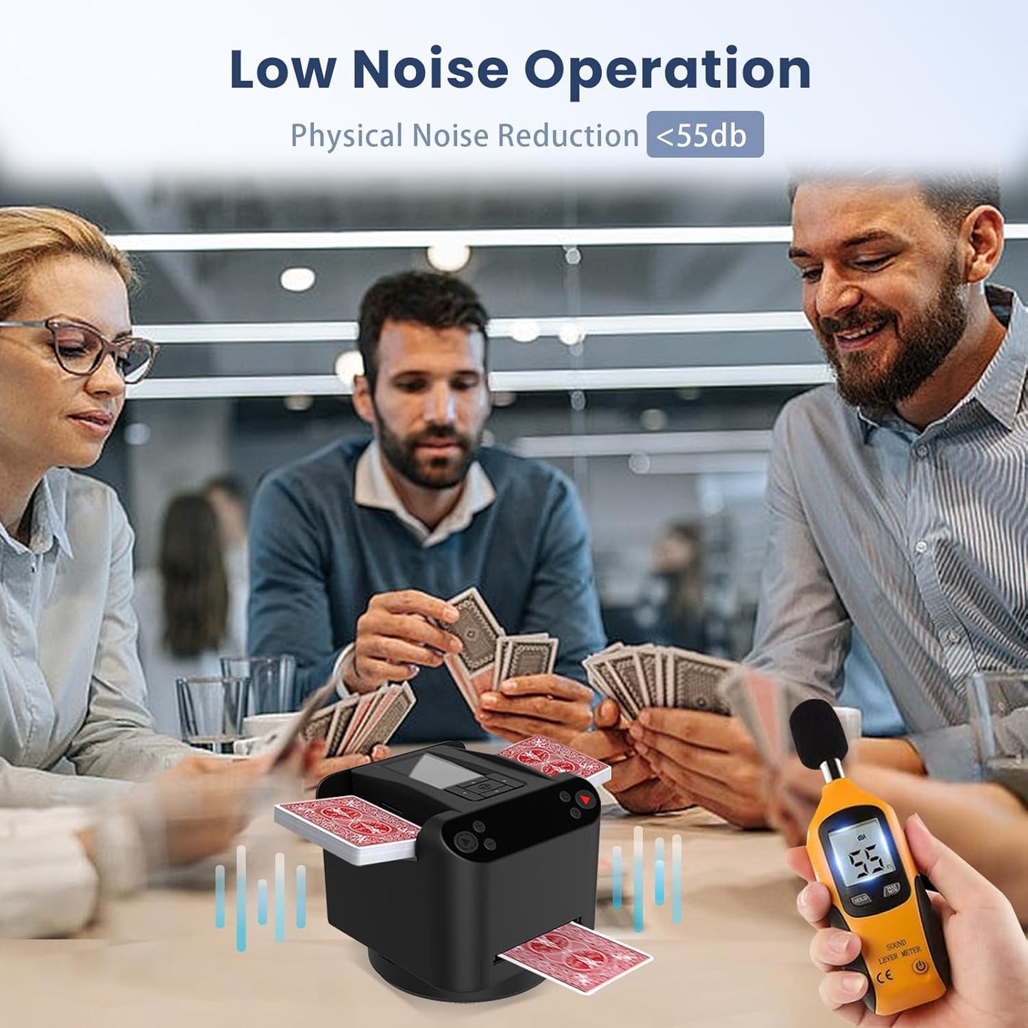 Automatic Card Shuffler and Dealer 2-in-1, 360°/180°Rotating Dealer with Wireless Remote Control, Supports 1-12 Players Poker Shuffler, Suitable for UNO, Poker, Phase 10, Skip-Bo, Blackjack