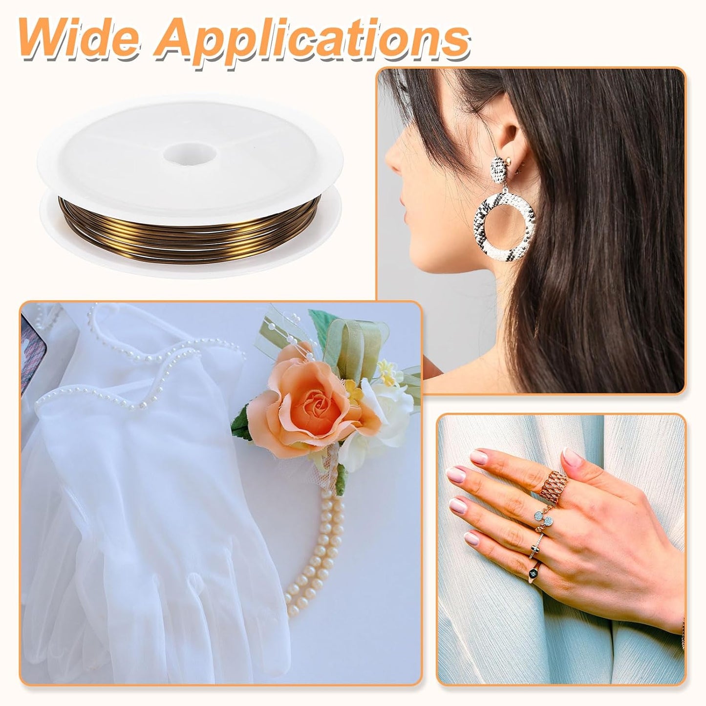 HARFINGTON 5ft Jewelry Wire, 18 Gauge (1mm) Brass Craft Soft Metal Tarnish Resistant Copper Beading Wire for Jewelry Making Supplies Crafting, Ancient Blue