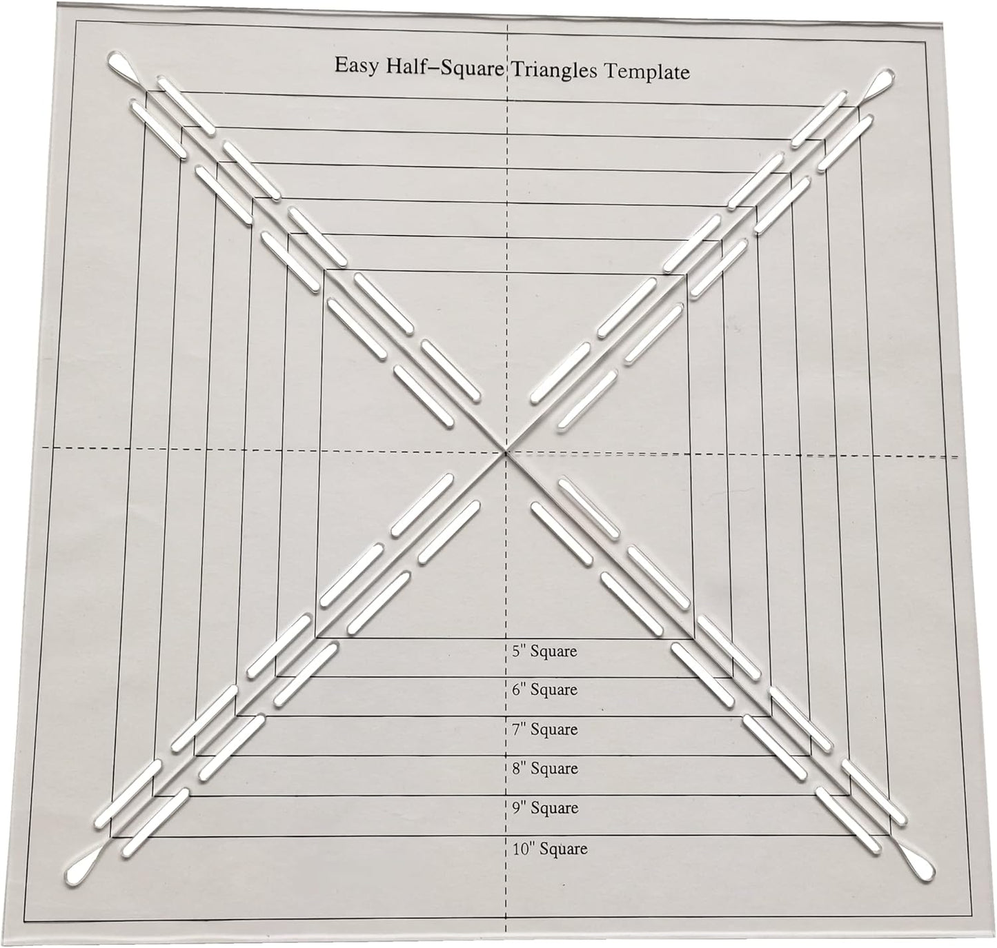 HONEYSEW Easy Half-Square Triangles Template Ruler for Sewing Quilting