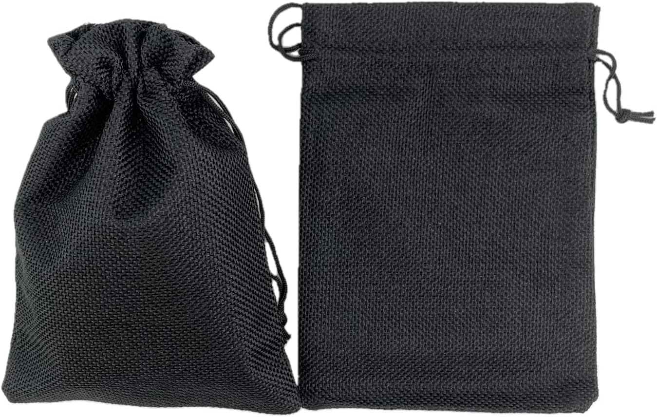 Palmhomee Pack of 25 Burlap Gift Bags with Drawstring Linen Jewelry Pouches Wedding Hessian Jute Bags for Birthday Jewelry and Treat Pouches Party Wedding Favors Gift Art and DIY Craft (7x9 Inch,