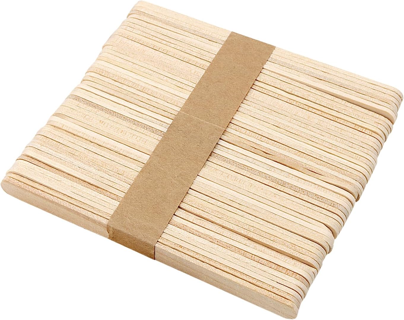 3000 Pieces Wood Craft Sticks, 4.5 Inch, Natural Color, Ice Cream Wooden Sticks for DIY Crafts, Waxing, and Art Projects