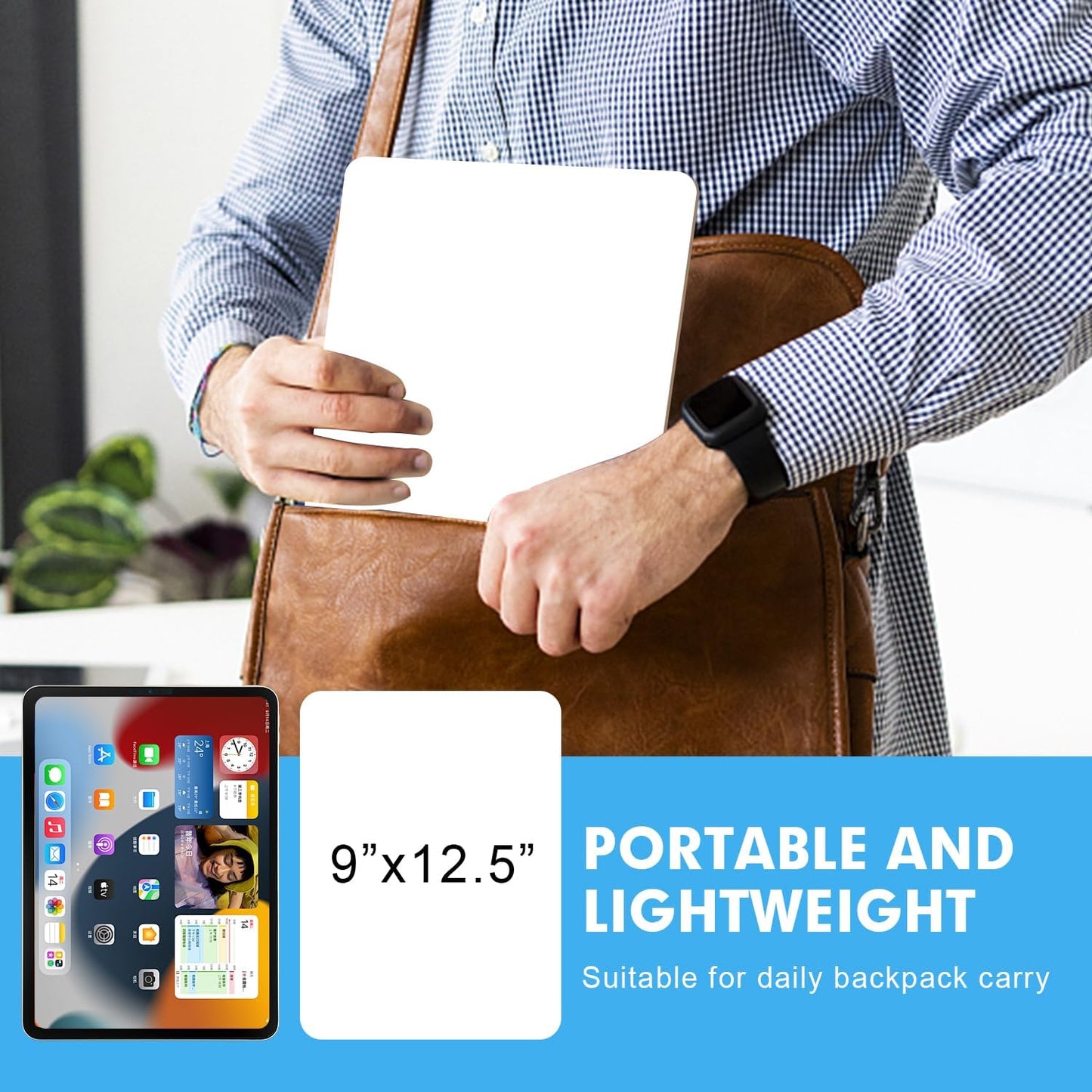 Dry Erase LapBoards, PANDRI 16 Pack Double Sided 12.5 x 9 Inch Whiteboards with 16 Erasers, Dry Erase Boards for Office Students Classroom Teacher Supplies