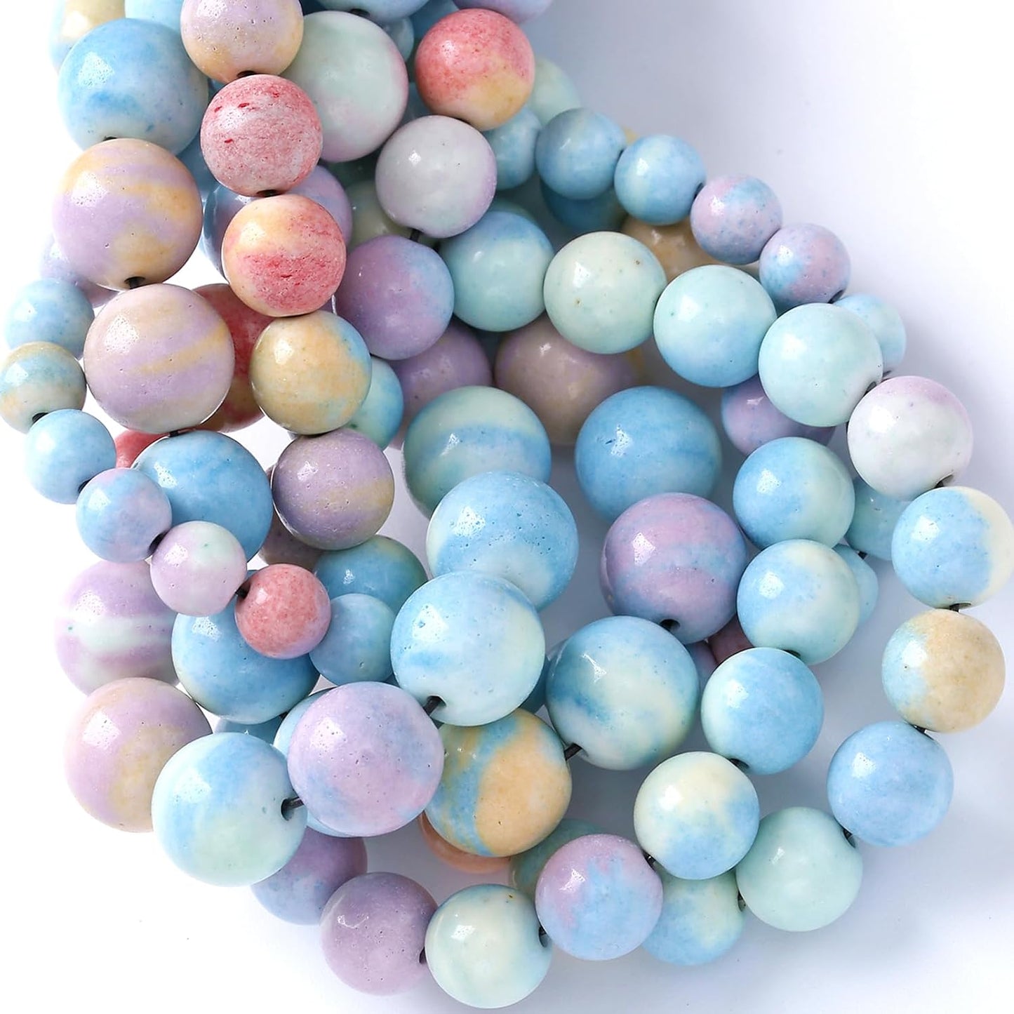 4mm 90pcs Natural Alxa Rainbow Stone Beads for Jewelry Making Energy Healing Power Stone Beads DIY Bracelet Necklace Accessories 15"