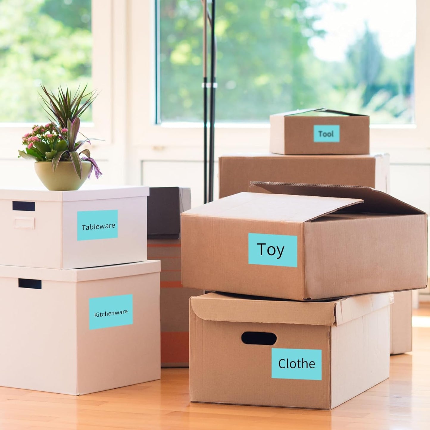 STARLIBOO 3x2 inch Color Direct Thermal Label Stickers for Shipping, Barcode, Address, Compatible with Rollo Label Printer & Zebra Desktop Printers (Lake Blue)