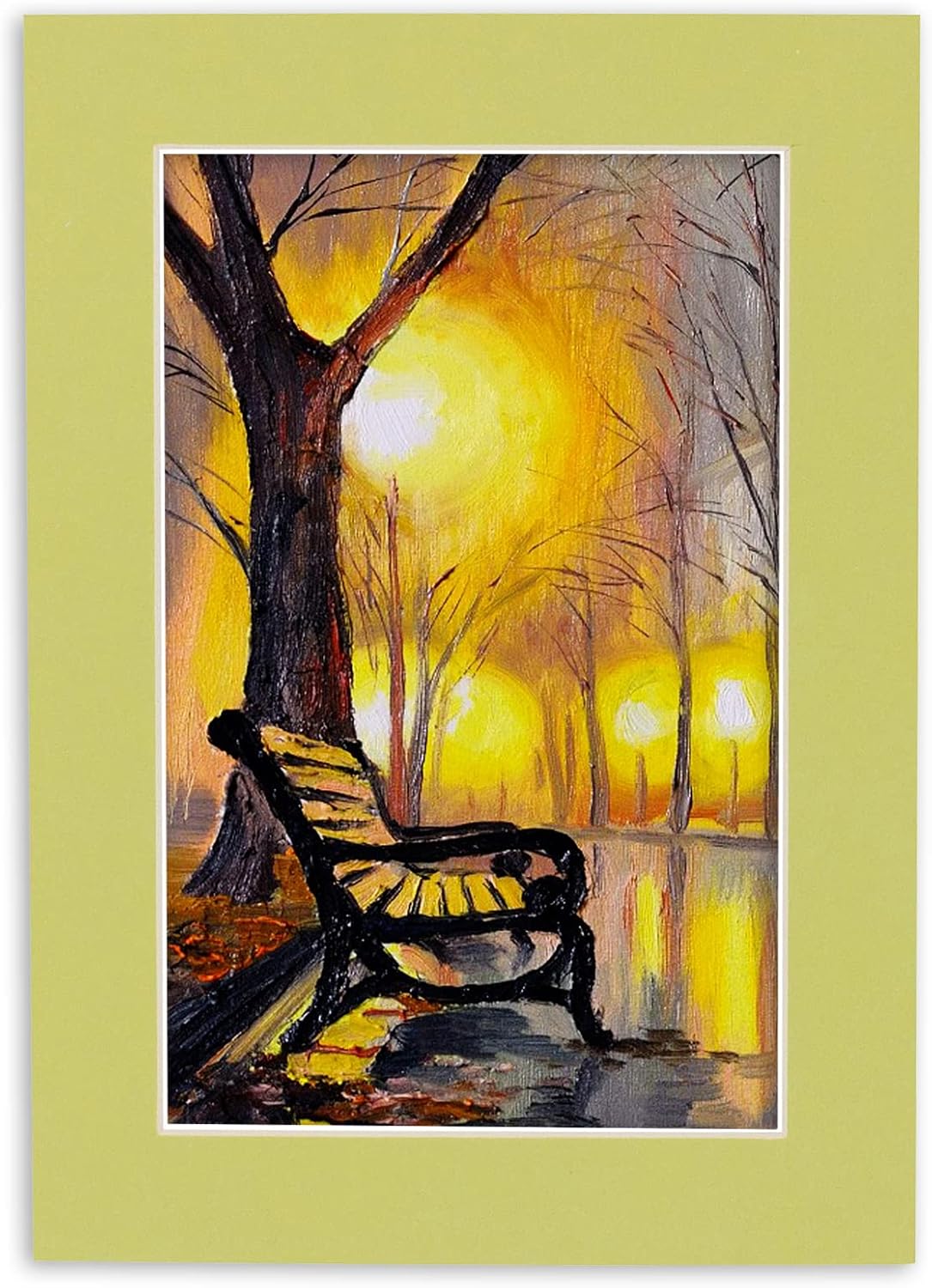 8x10 Mat Bevel Cut for 5.5x8.5 Photos - Acid Free Pistachio Green Precut Matboard - For Pictures, Photos, Framing - 4-ply Thickness