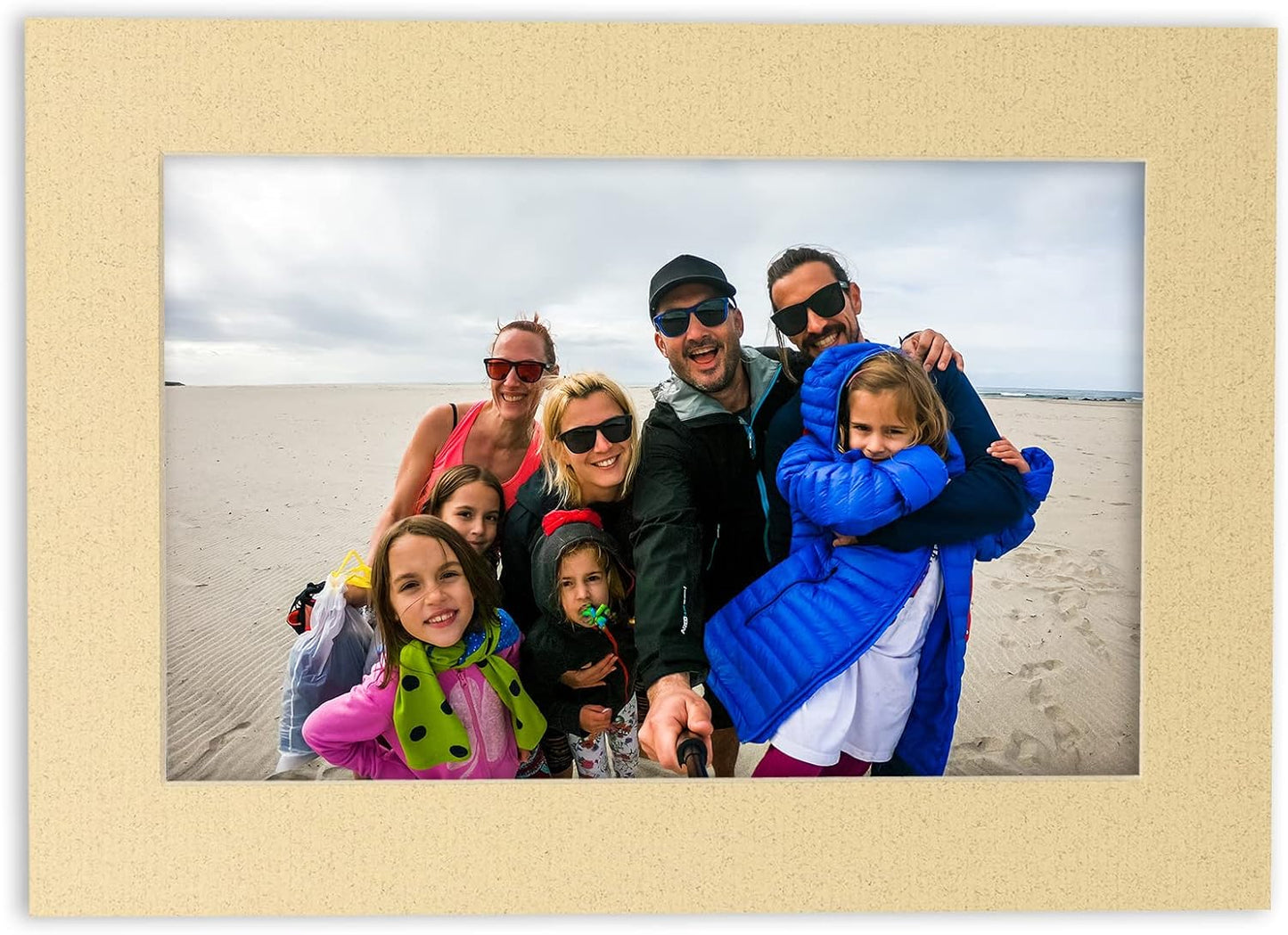 11x14 Mat for 8.5x11 Photo - Precut Tan Picture Matboard for Frames Measuring 11 x 14 Inches - Bevel Cut to Display Art Measuring 8.5 x 11 Inches - Acid Free ONE MAT with Backing Board & Clear Bag