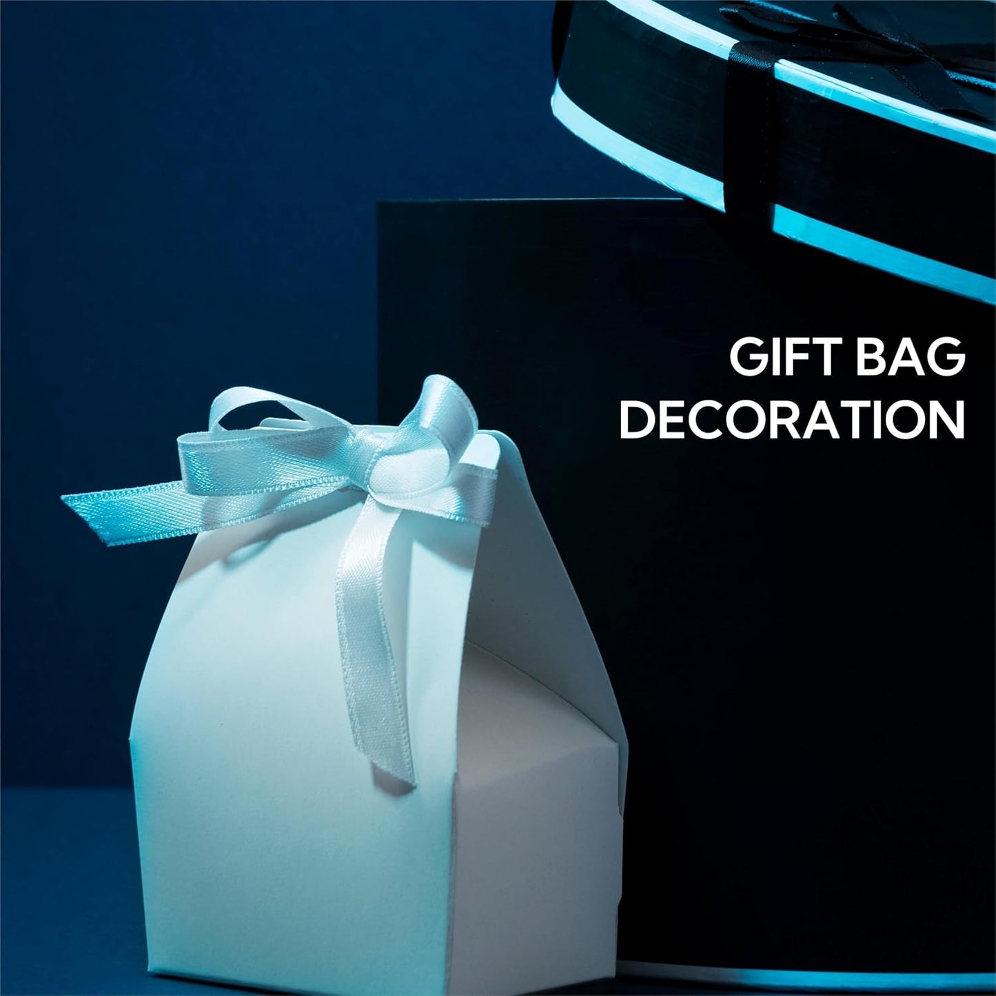 1-1/2 Inch 100 Yards Satin Ribbon Black, Solid Color Fabric Ribbon for Gift Wrapping, Wedding, Polyester Gift Ribbon for Birthday Party Decoration, Craft, Hair, Floral, Sewing