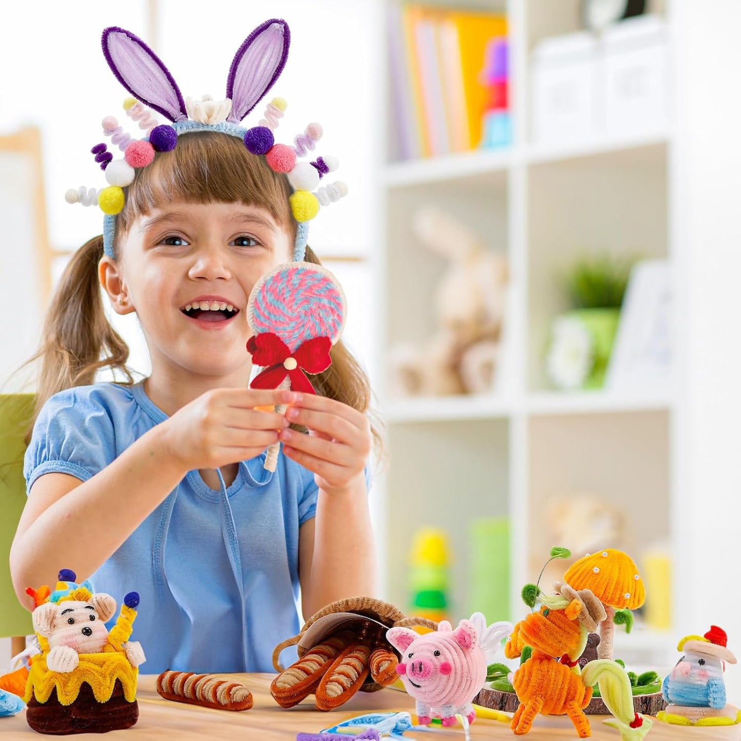 Caydo 500 Pieces Orange Pipe Cleaners, Chenille Stems, Pipe Cleaner Crafts for DIY Art and Craft Projects Creative Gift Party Decorations