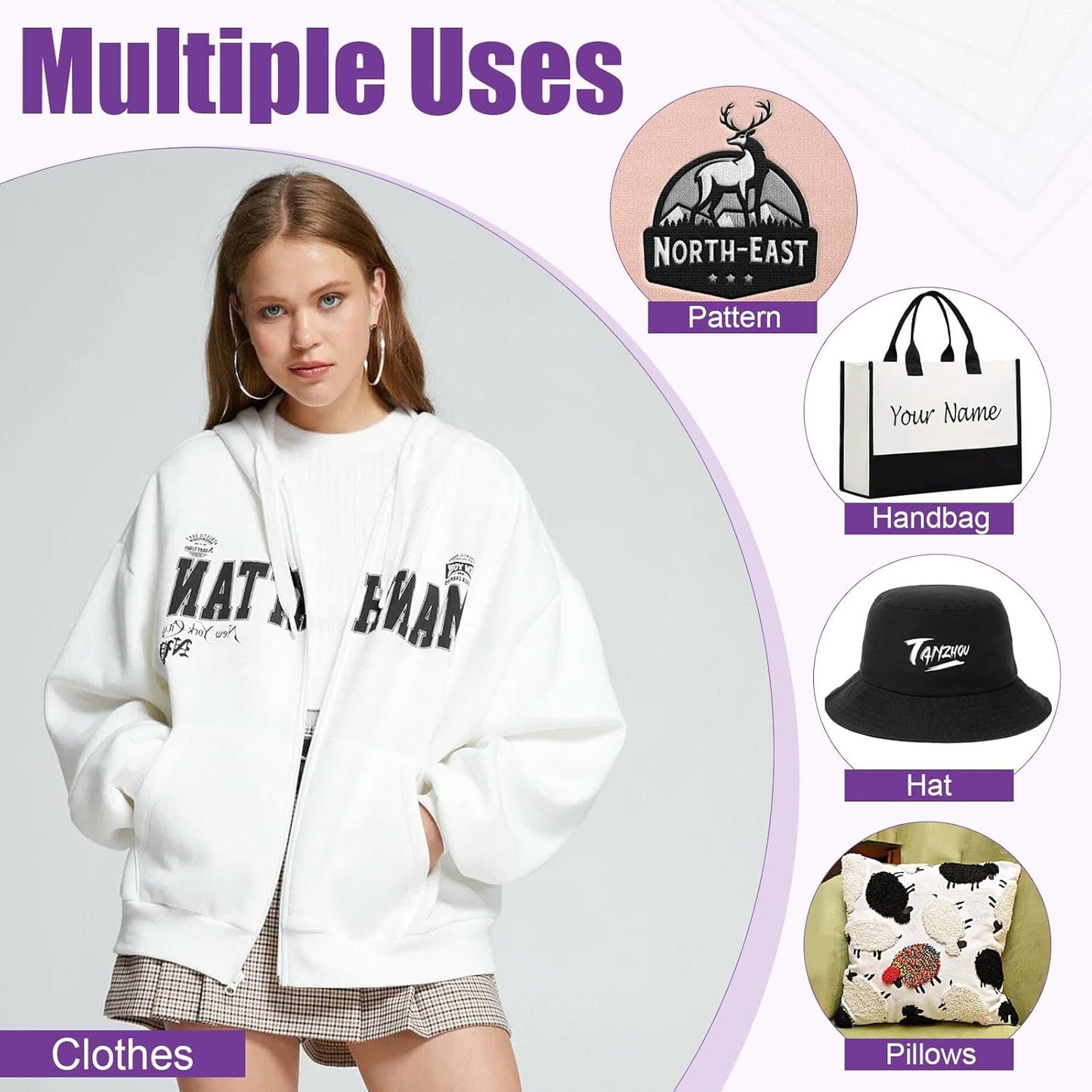 Akamino 40 Pcs 3mm Embroidery Puffy Foam, 6 x 9 Inch EVA Foam Sheets for 3D Embroidery Arts and Crafts, Craft Foam for Cosplay Costume, Hand Sewing, Embroidery Machine, DIY Projects (Black, White)