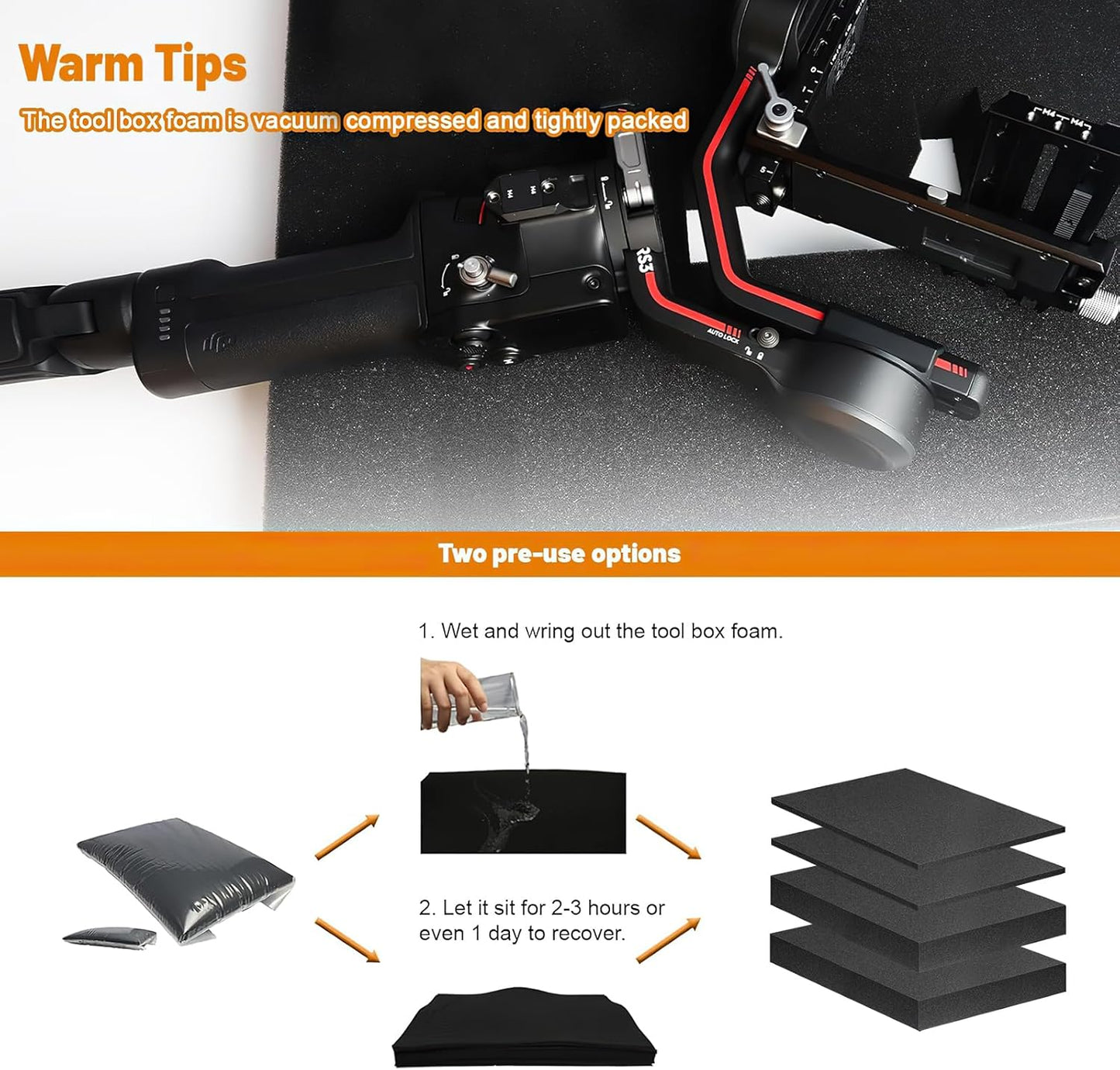 Eunice 2Pcs Polyurethane Foam Sheets - 16 x 12 x 1.5 Inch Cuttable Foam Inserts for Cases, Packing Foam Pads for Tool Box, Camera Storage and Crafts