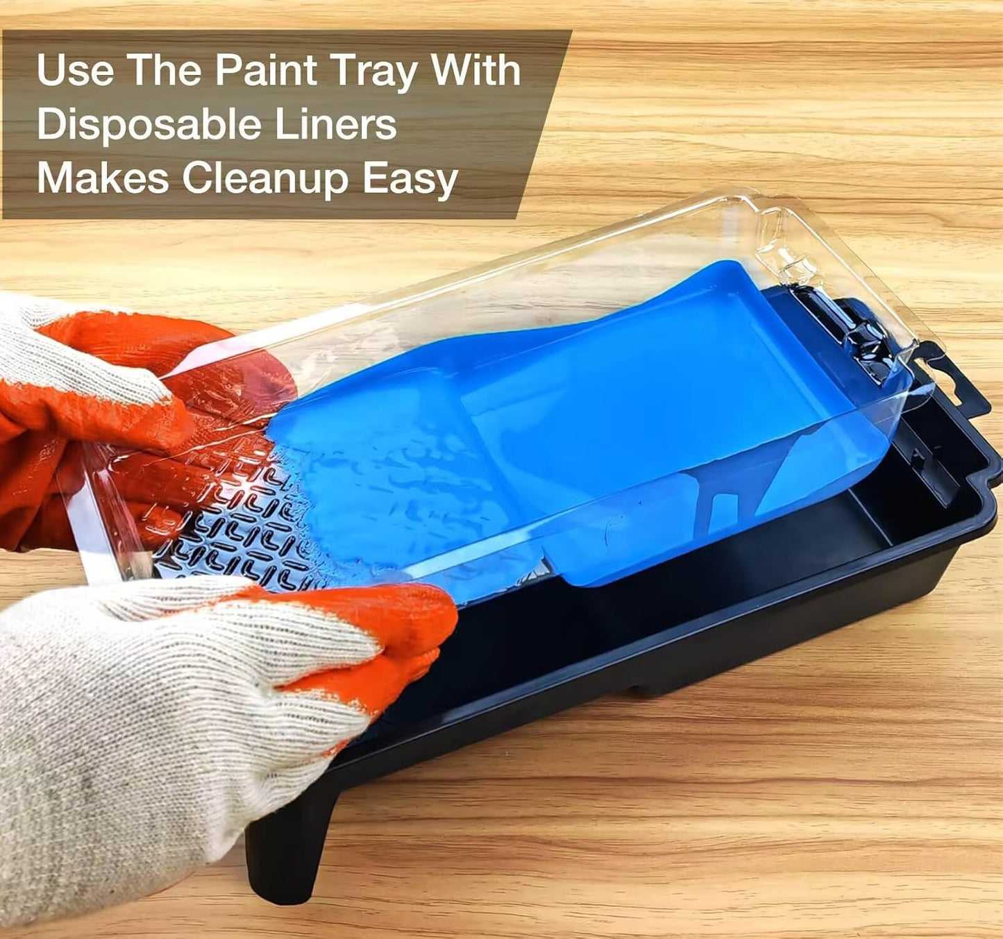 Great Andrew 24-Pack 4 Inch Paint Tray and Liners - 23 Pcs Disposable Plastic Paint Roller Tray Liners with 1 Pcs Paint Tray - Small Paint Pans for Walls, DIY Painting Projects