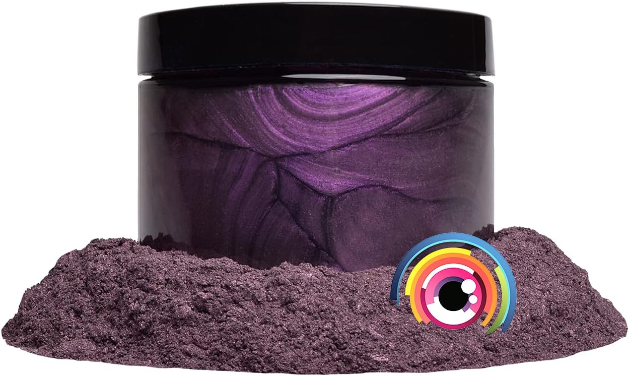 Eye Candy Pigments Premium Purple Mica Powder - Violence Violet (50gr) - for Epoxy, Resin, Soap, Paint, Woodworking, Acrylic Pouring, Bath Bombs, Fishing Lures - DIY Arts and Crafts Additive