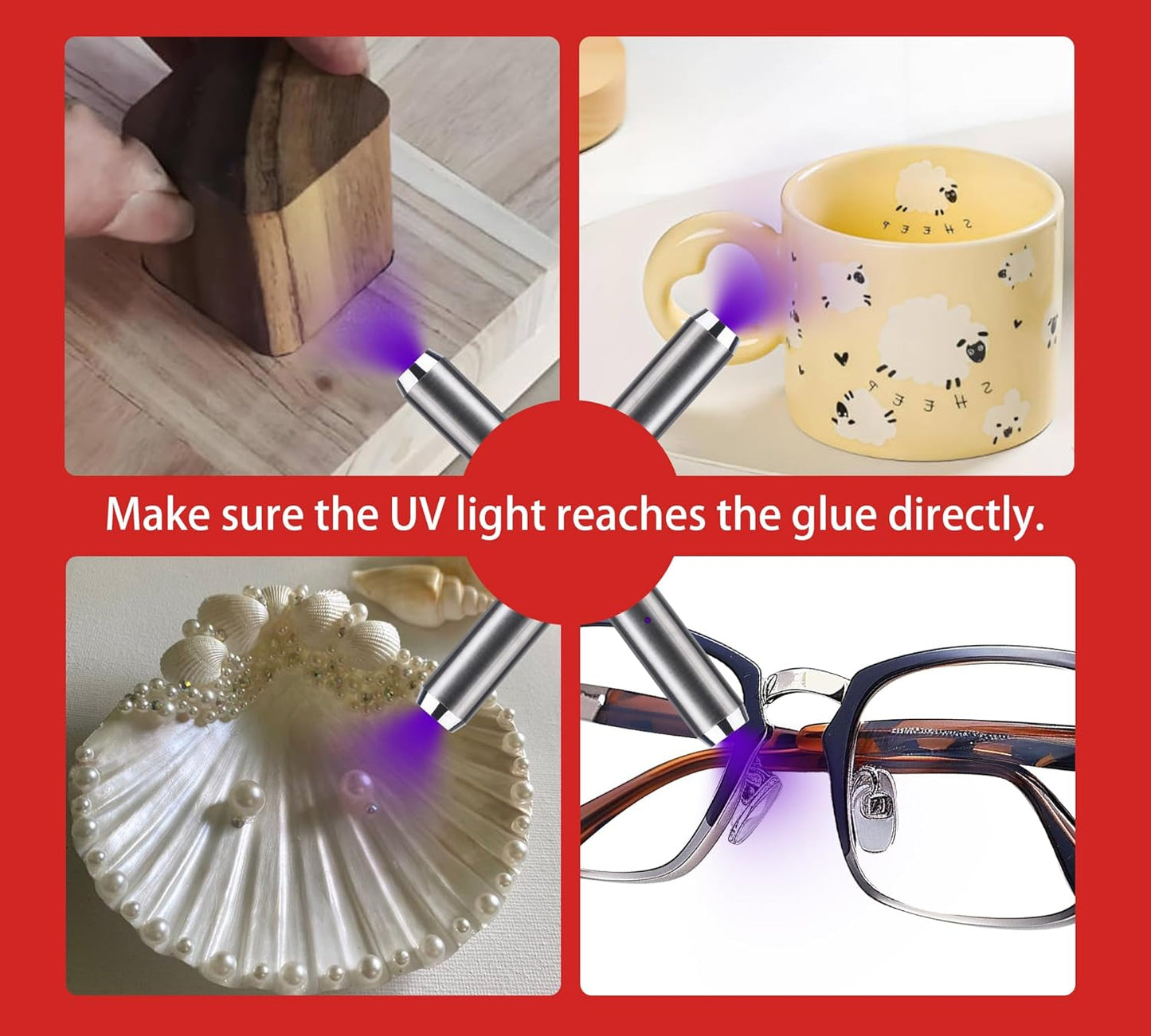 UV Resin Kit with Light - 60g UV Resin with Rechargeable Flashlight, Fast Curing in 5 Seconds, Clear UV Glue for Welding Plastic, Glass Repair, Acrylic - UV Adhesive for Bonding Jewelry, DIY, Crafts