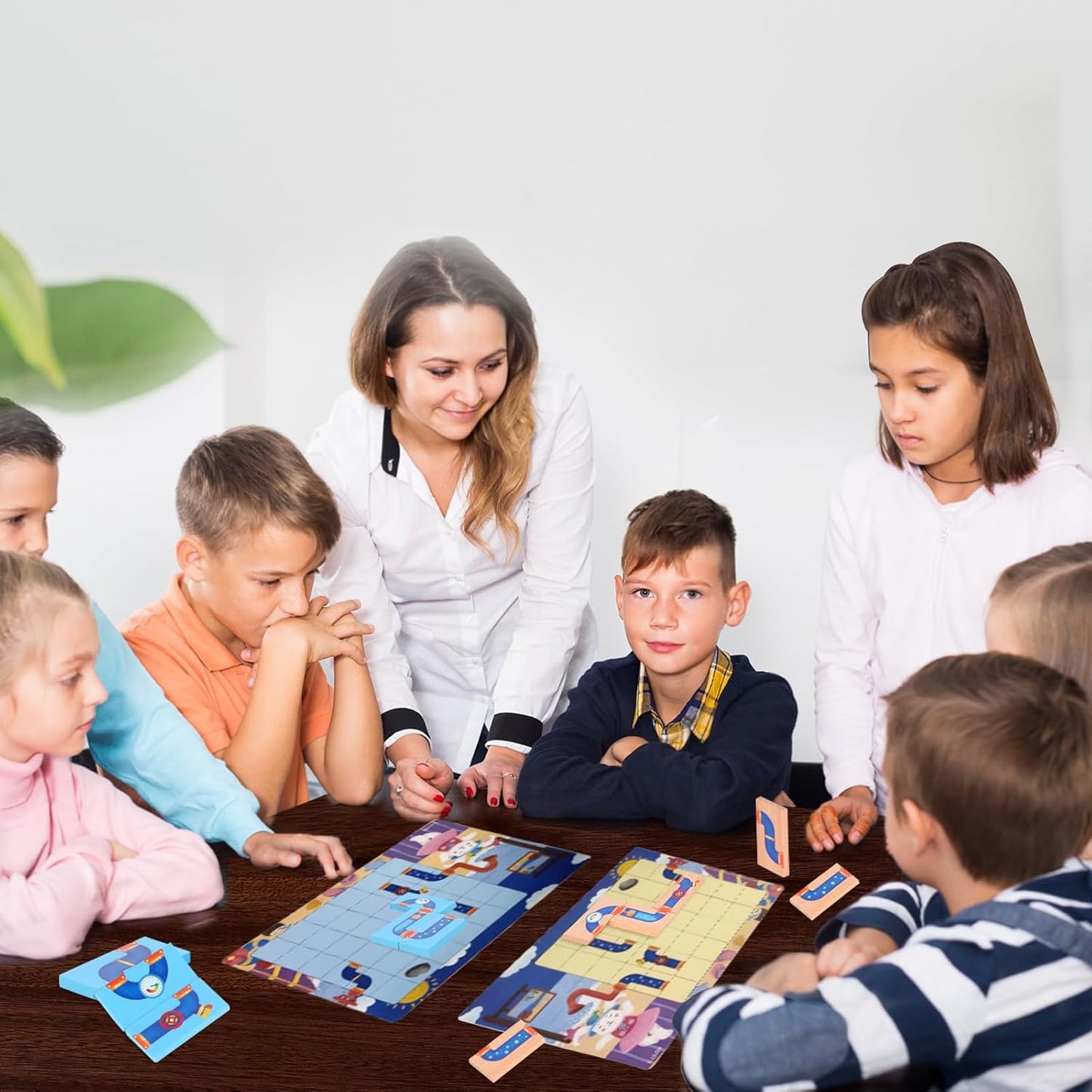 Logical Puzzle,Sequence Matching Game,with Cards(30 Scenes),Classic Path Planning Toy,STEM Educational Toys,Family Game,Logic Labyrinth Games for Adults and Kids(2 Puzzles).