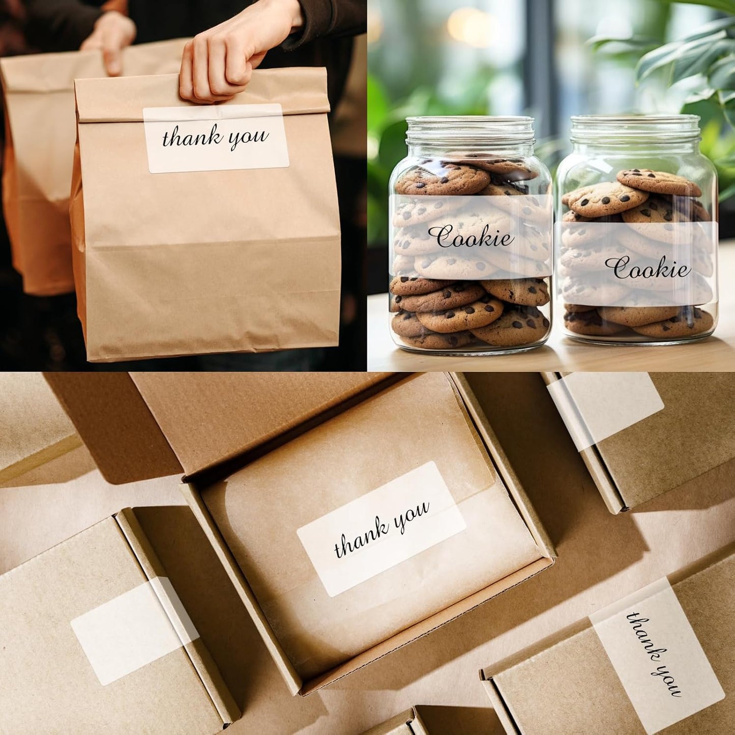 2" x 4" Transparent Thermal Label Stickers,Waterproof Thermal Printer Sticker Labels for Gift Wrapping, Self-Adhesive Name Price Tag DIY Custom Logo Design (250 pcs,Clear)