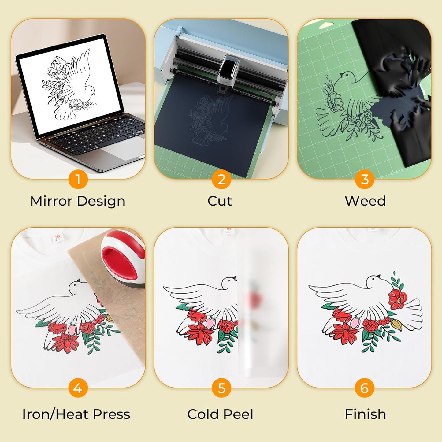 HTVRONT HTV Heat Transfer Vinyl Bundle: 80 Pack 12" x 10" Iron on Vinyl for T-Shirt, 39 Assorted Colors with Vinyl Accessories Tweezers for Silhouette Cameo or Heat Press Machine