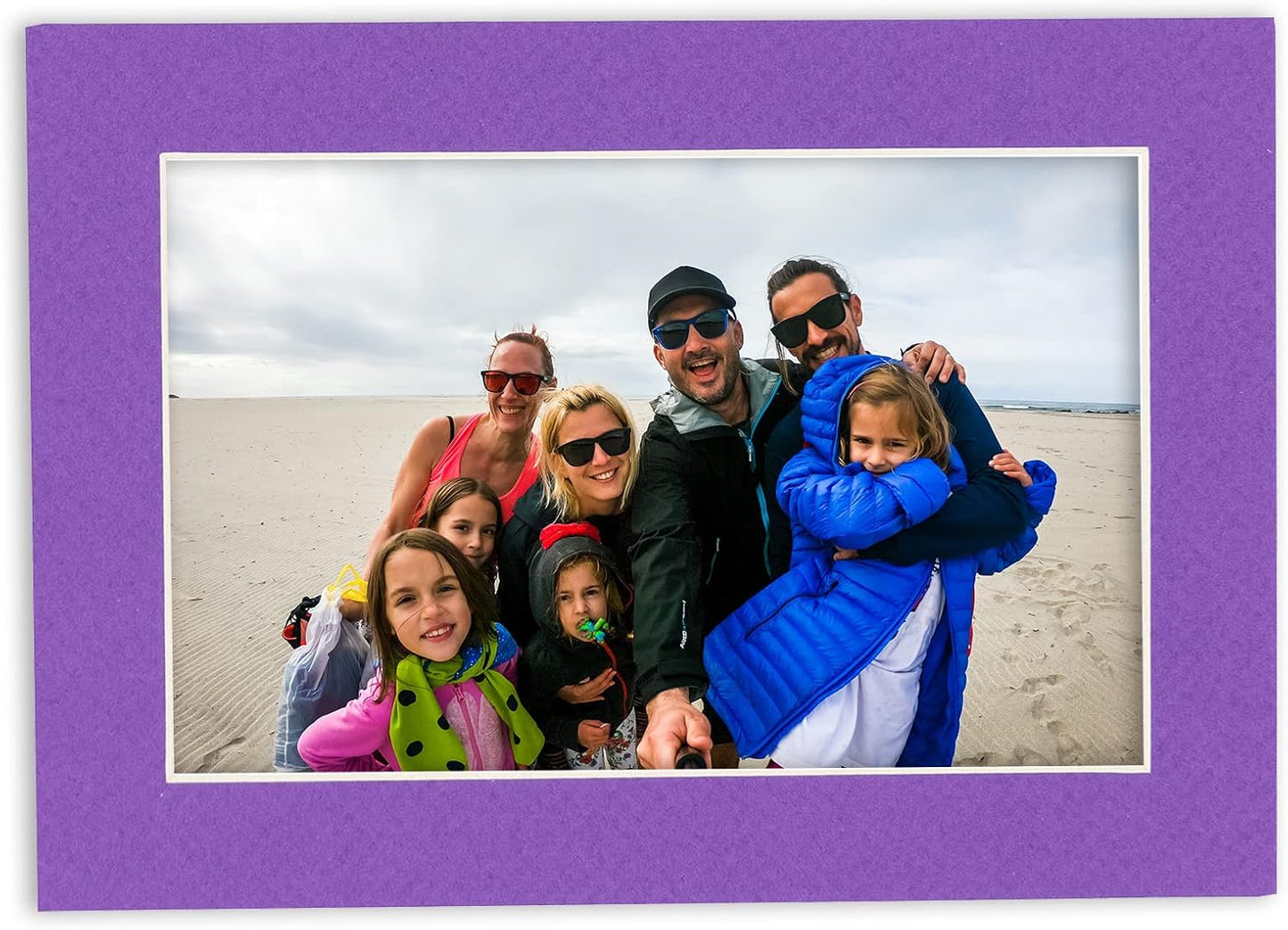 11x14 Mat for 8.5x11 Photo - Precut Purple Picture Matboard for Frames Measuring 11 x 14 Inches - Bevel Cut Matte to Display Art 8.5 x 11 Inches - Acid Free ONE MAT with Backing Board & Clear Bag