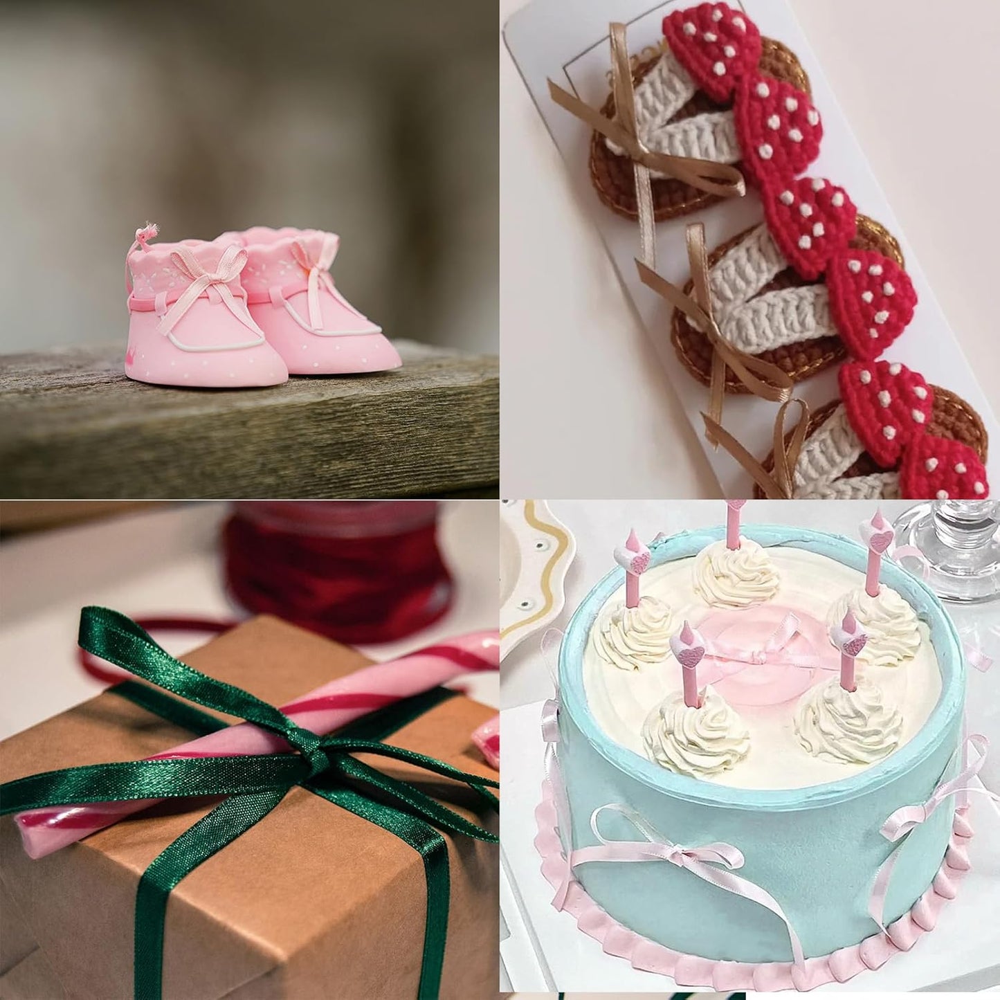 Dusty Rose Satin Ribbon 1/8" X 50 Yards Solid Color Double Faced Ribbons Perfect for Crafts Wedding Decor Bow Making Arts Sewing and More