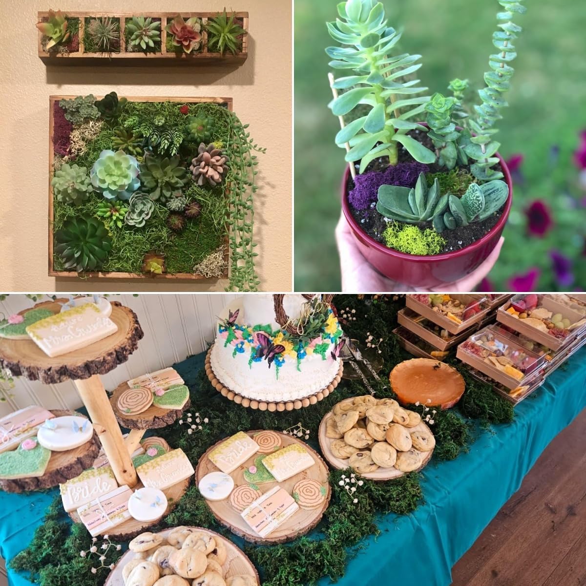 Artificial Moss, 10.5 OZ Green Moss for Decorating, Faux Moss for Crafts, Decorative Moss for Plants Indoor, Table Centerpieces, Fairy Garden Wedding Decor, Fake Moss Decor