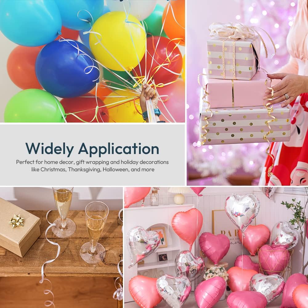 KMER LIFE Premium Gold Curling Ribbon, 1/5" Wide x 500 Yards Christmas Curling Ribbons for Gift Wrapping, Party Decoration, Balloon String, Ribbons for Florist Flower (1 Roll)