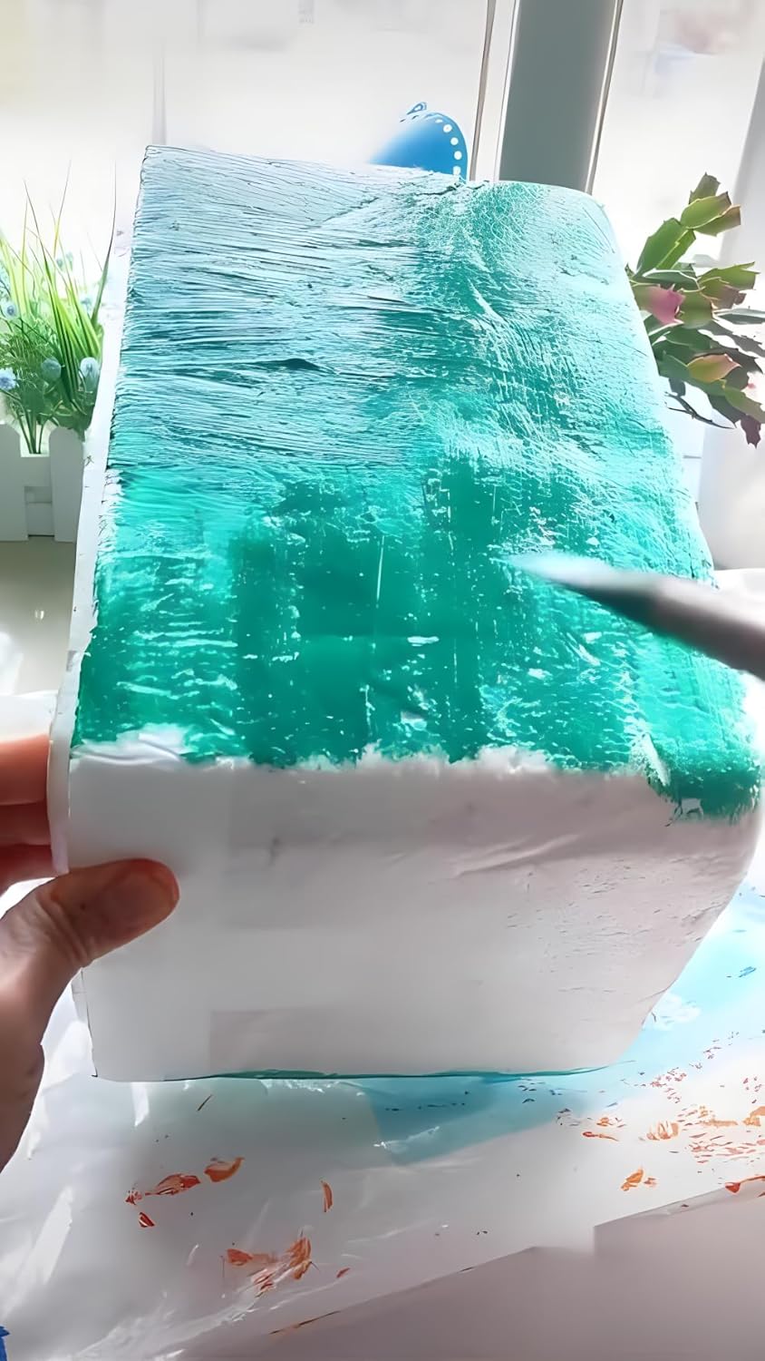 Crafare 1Pack Craft Foam Blocks 12X8X4in Polystyrene Foam Bricks Square for Arts School Projects Sculptures Floral Arrangements Modeling and Centerpieces