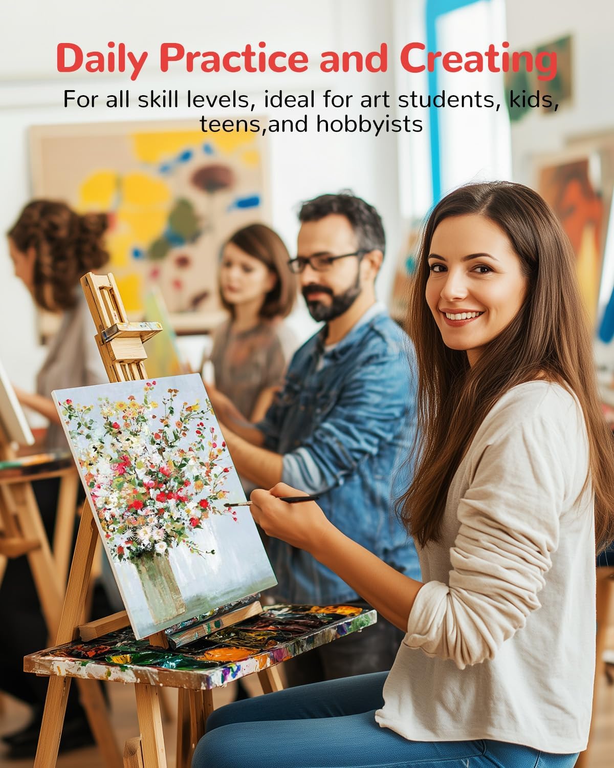 Canvas Boards for Painting 48 Pack 9x12 Inch Painting Canvas Panels, 100% Cotton White Blank Canvas Boards for Painting, Art Supplies Paint for Acrylics Oil Watercolor Tempera Paints