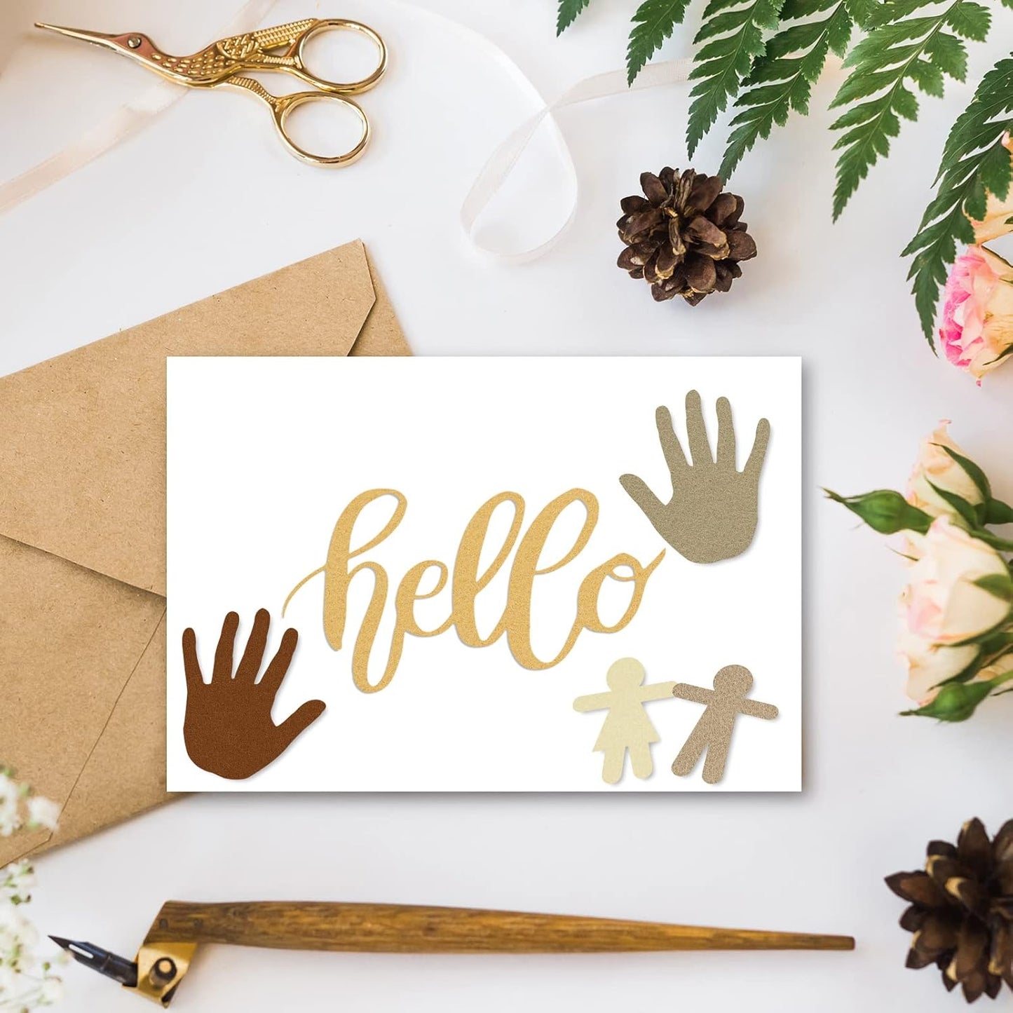 Whaline 20Pcs Fall Felt Fabric Sheets Skin Tone Soft Thick Assorted Cream Brown Craft Felt Pack for Autumn Thanksgiving DIY Craft Sewing Patchwork Art Projects, 10 Colors, 7.9 x 11.8 Inch