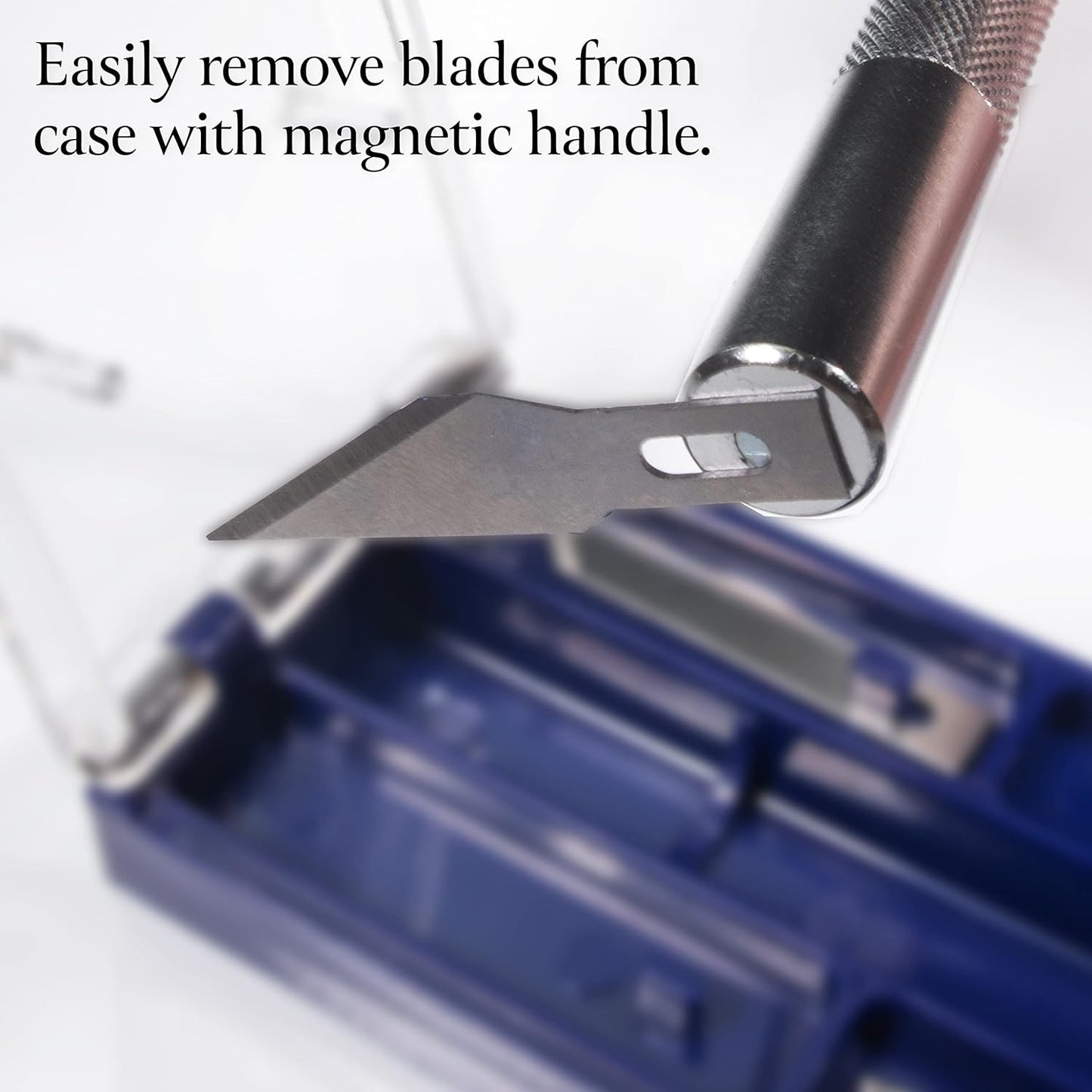 WA Portman Hobby Knife Set – 1pc Precision Knife with 6 Assorted Carbon Steel Hobby Blades – 7pc Craft Knives Kit for Cutting, Carving, Modeling, and DIY Craft Projects