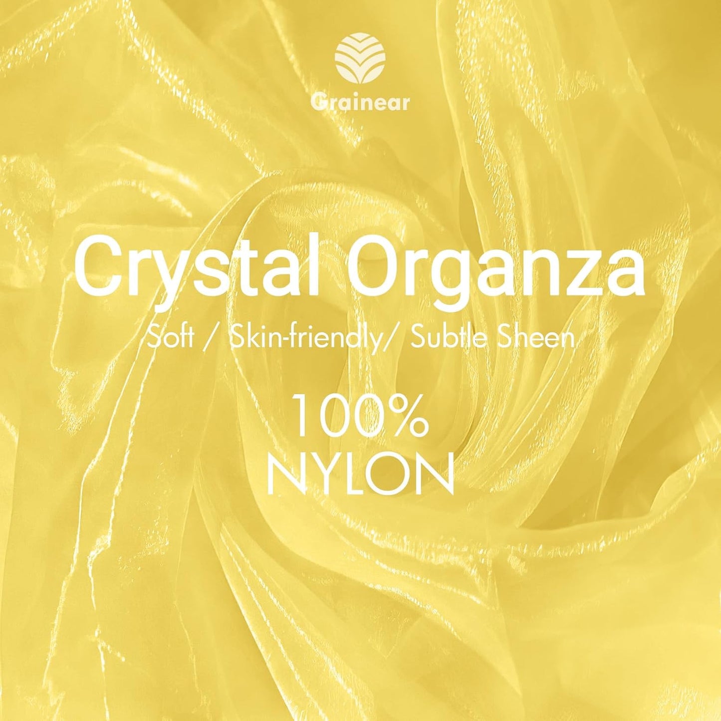 Antique Gold Crystal Organza Fabric – 16" x 5 Yards Lightweight Sheer Tulle for Bows, Tutus, Table Runners, Gift Wrapping, Crafts & DIY Sewing (Folded Package)