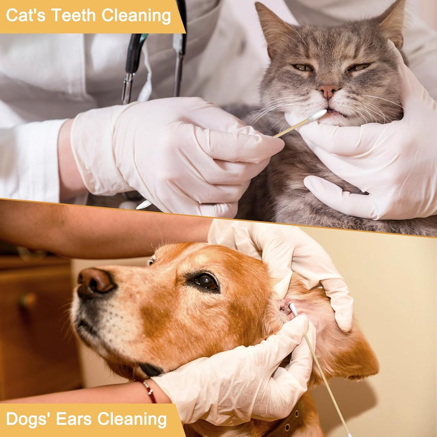 Eyxformula 200/400 Pcs Gun Cleaning Swabs with Double Pointed Tips, 6 Inch Sturdy Bamboo Sticks, Lint Free Long Cotton Swabs for Firearm Maintenance, Precision Cleaning Pistol, Rifle, Handgun, Shotgun