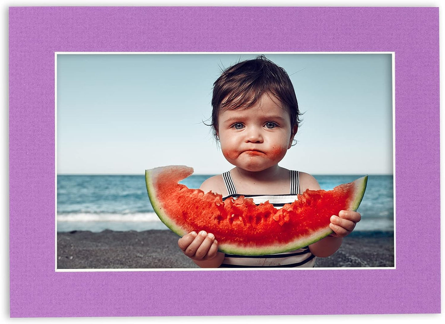 5x7 Mat for 8.5x11 Frame - Precut Mat Board Acid-Free Dark Purple 5x7 Photo Matte For a 8.5x11 Picture Frame, Premium Matboard for Family Photos, Show Kits, Art, Picture Framing, Pack of 10 Mats