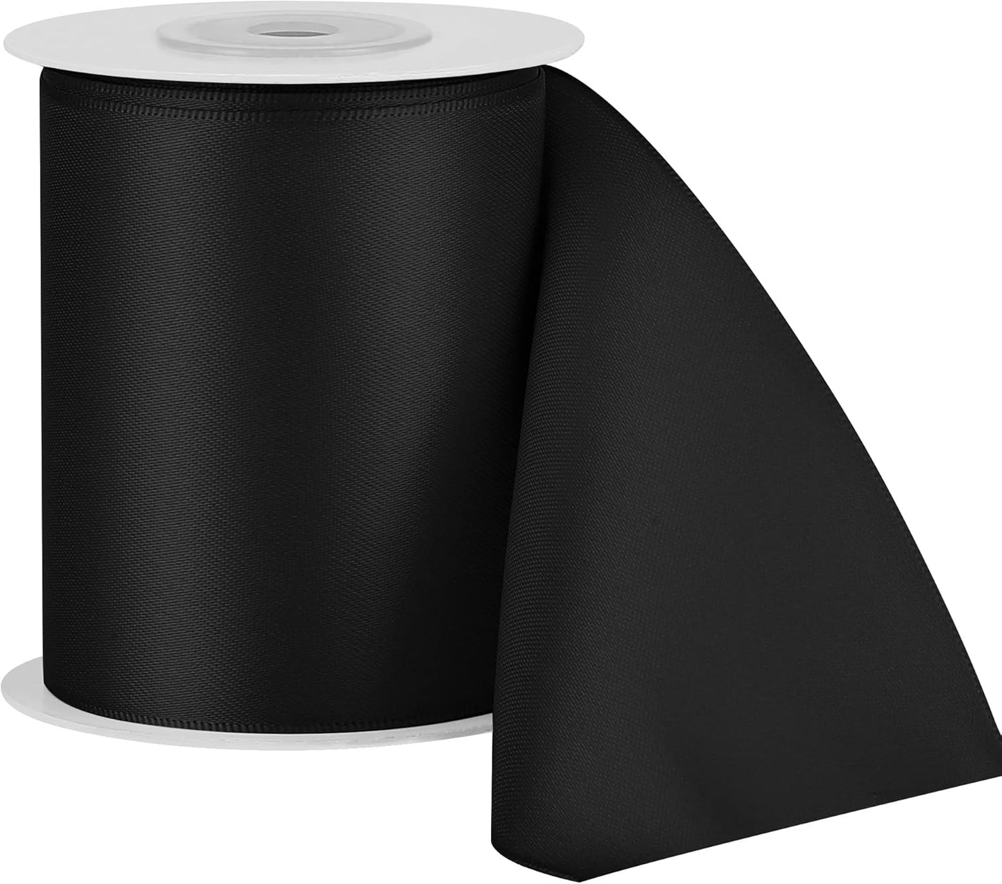 LIUYAXI Black Double Face Satin Ribbon,3" X Continuous 10 Yards,Ribbons Perfect for Chair Sash Wedding Bouquet Sewing Party Decoration Bows Making