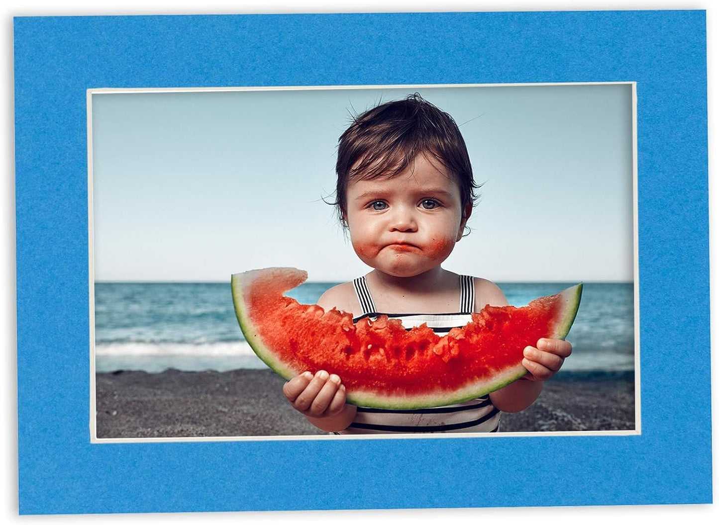 11x14 Mat for 8.5x11 Photo - Precut Bay Blue Picture Matboard for Frames Measuring 11 x 14 Inches - Bevel Cut Matte to Display Art Measuring 8.5 x 11 Inches - Acid Free Pack of 25 MATS