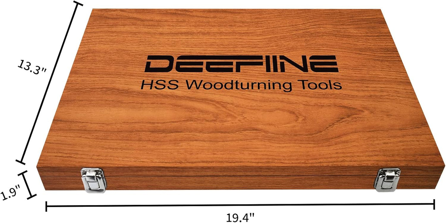 8pcs HSS Wood Turning Tools Lathe Chisel kit with Beech handle