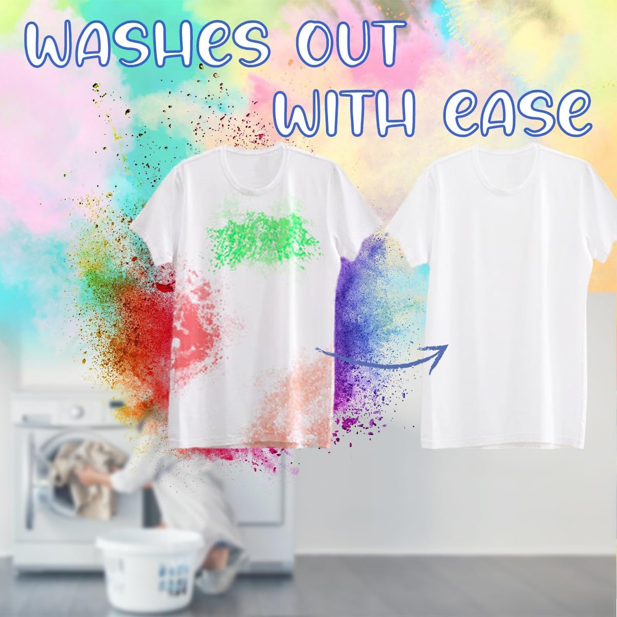 ARELUX Color Powder Balls-48 Packs Holi Powder Colors Chalk Balls,200+ Throws Each Chalk Bomb,Family Activiies Outdoor for Color Run Photography,Party Games,Friends Photoshoot,Birthday,Festival